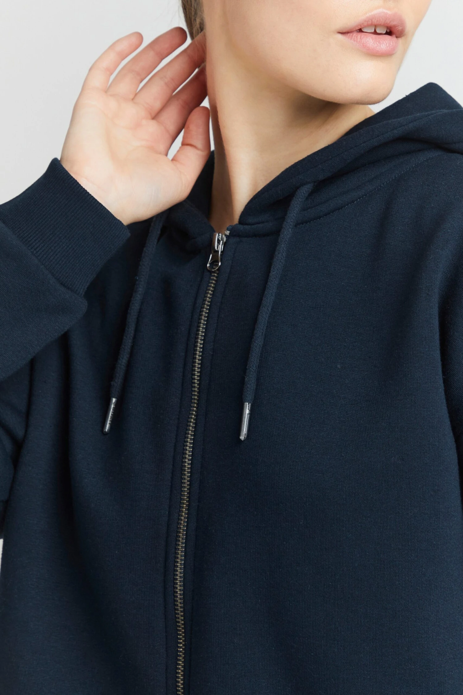 OXMO Sweatjacken Sweatjacke Frauen Navy – Bild 5