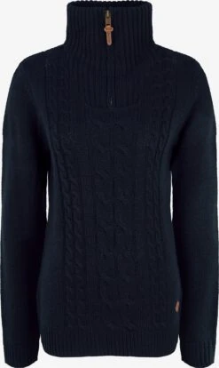 OXMO Rollkragenpullover Strickpullover Carry Frauen Schwarz