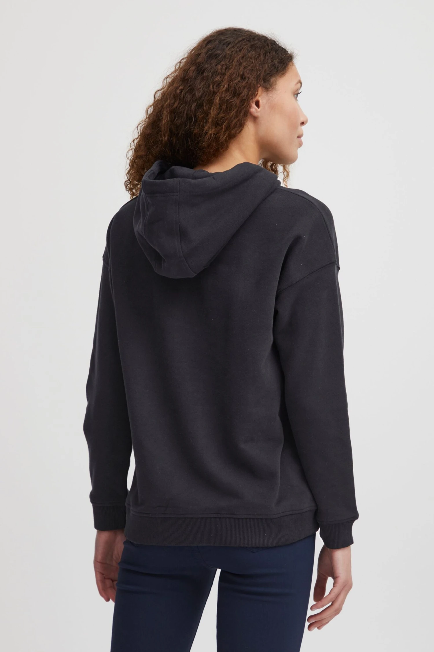OXMO Kapuzenpullover Kapuzensweatshirt Colisa Frauen Schwarz – Bild 3