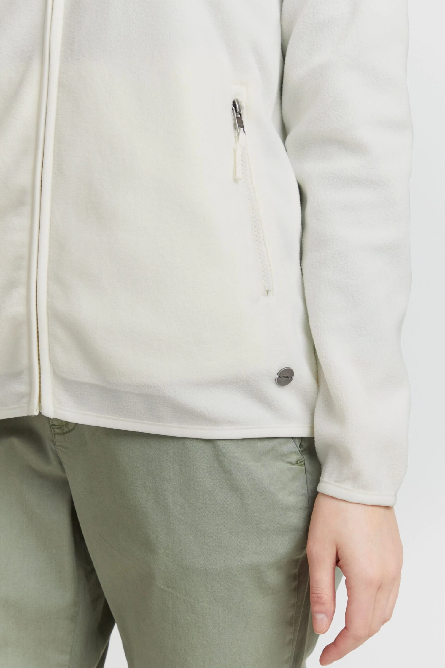 OXMO Outdoorjacken Fleecejacke Rikka Frauen Hellgrau – Bild 6