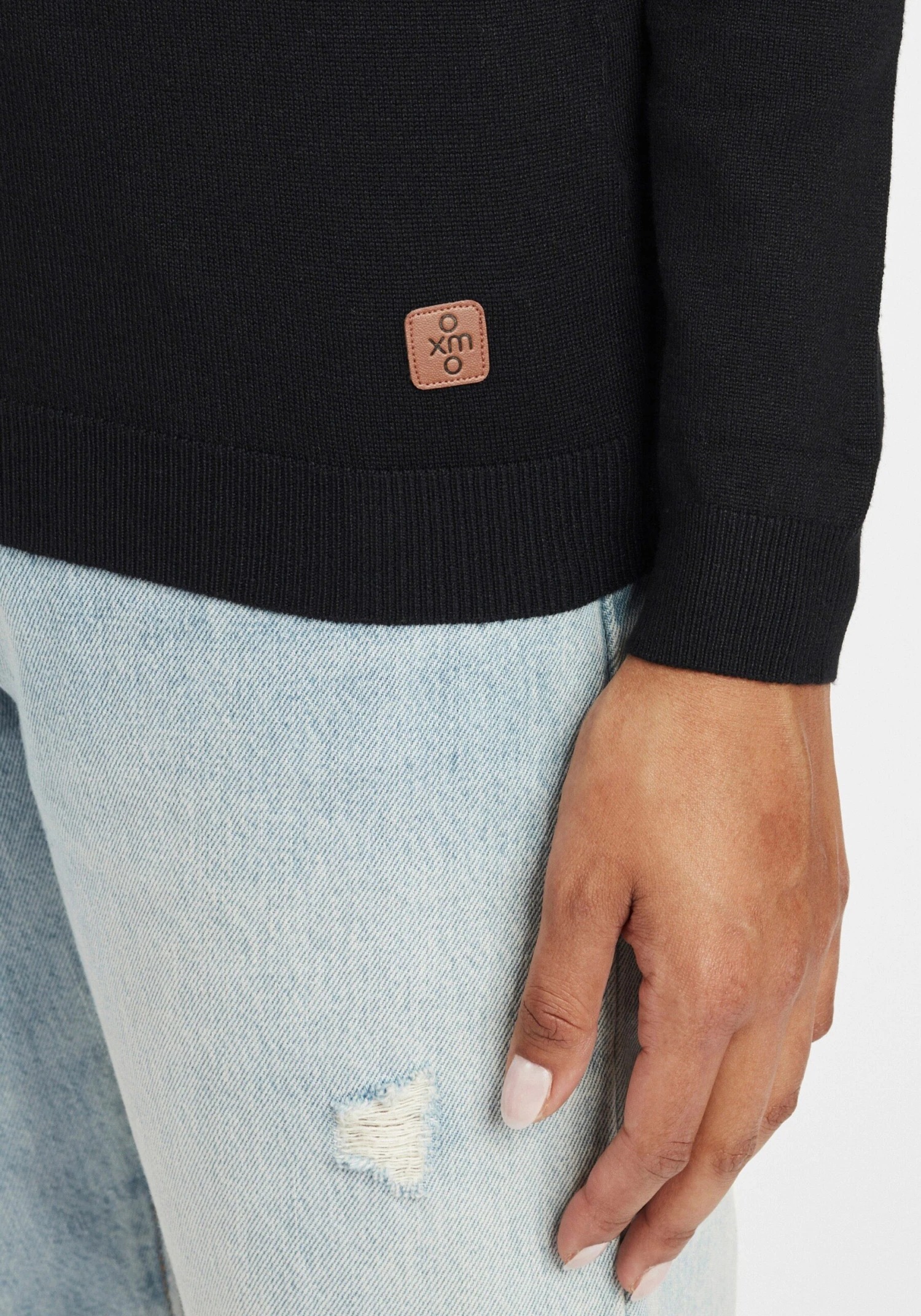 OXMO Pullover Strickpullover Edda Frauen Schwarz – Bild 6