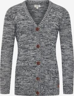 OXMO Strickjacken Strickjacke Philemona Frauen Dunkelblau