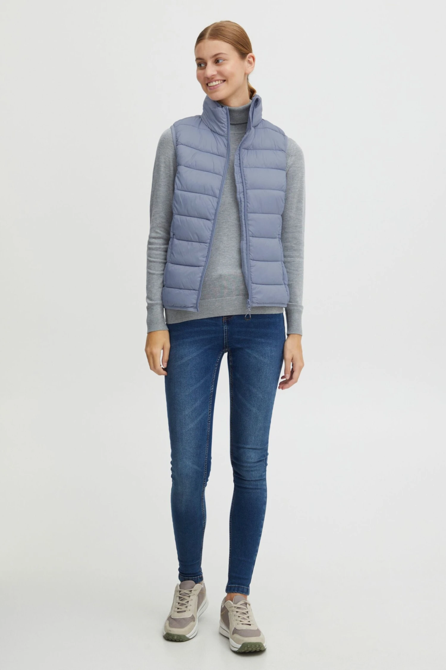 OXMO Westen Steppweste Bena Frauen Blau – Bild 2