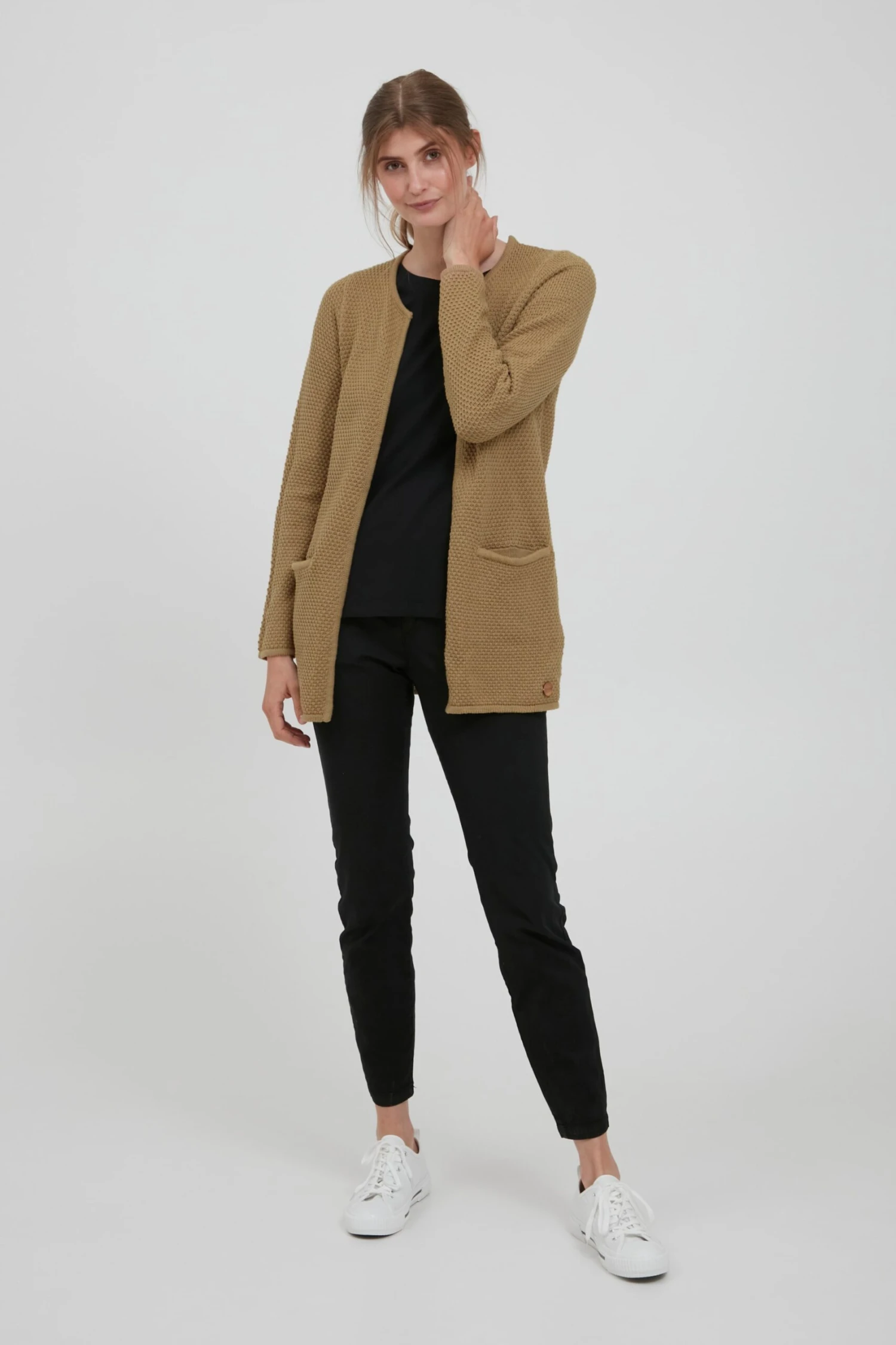 OXMO Strickjacken Strickjacke Hilda Frauen Braun – Bild 3