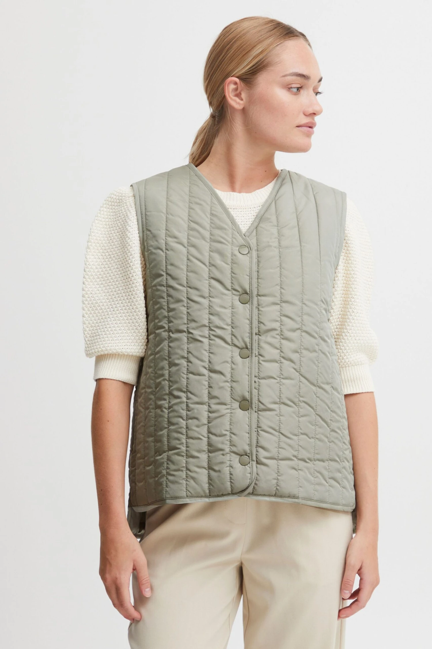 OXMO Westen Steppweste Sadget Frauen Grün – Bild 2