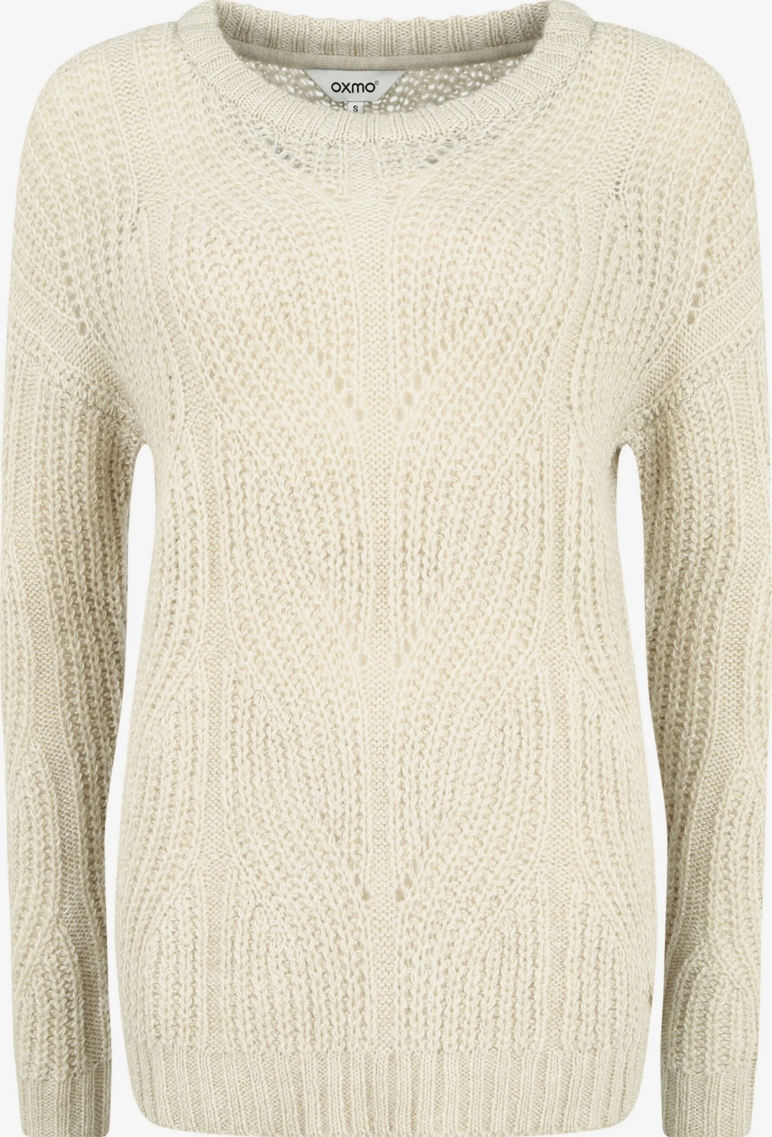 OXMO Feinstrickpullover Pullover Chiara Frauen Beige