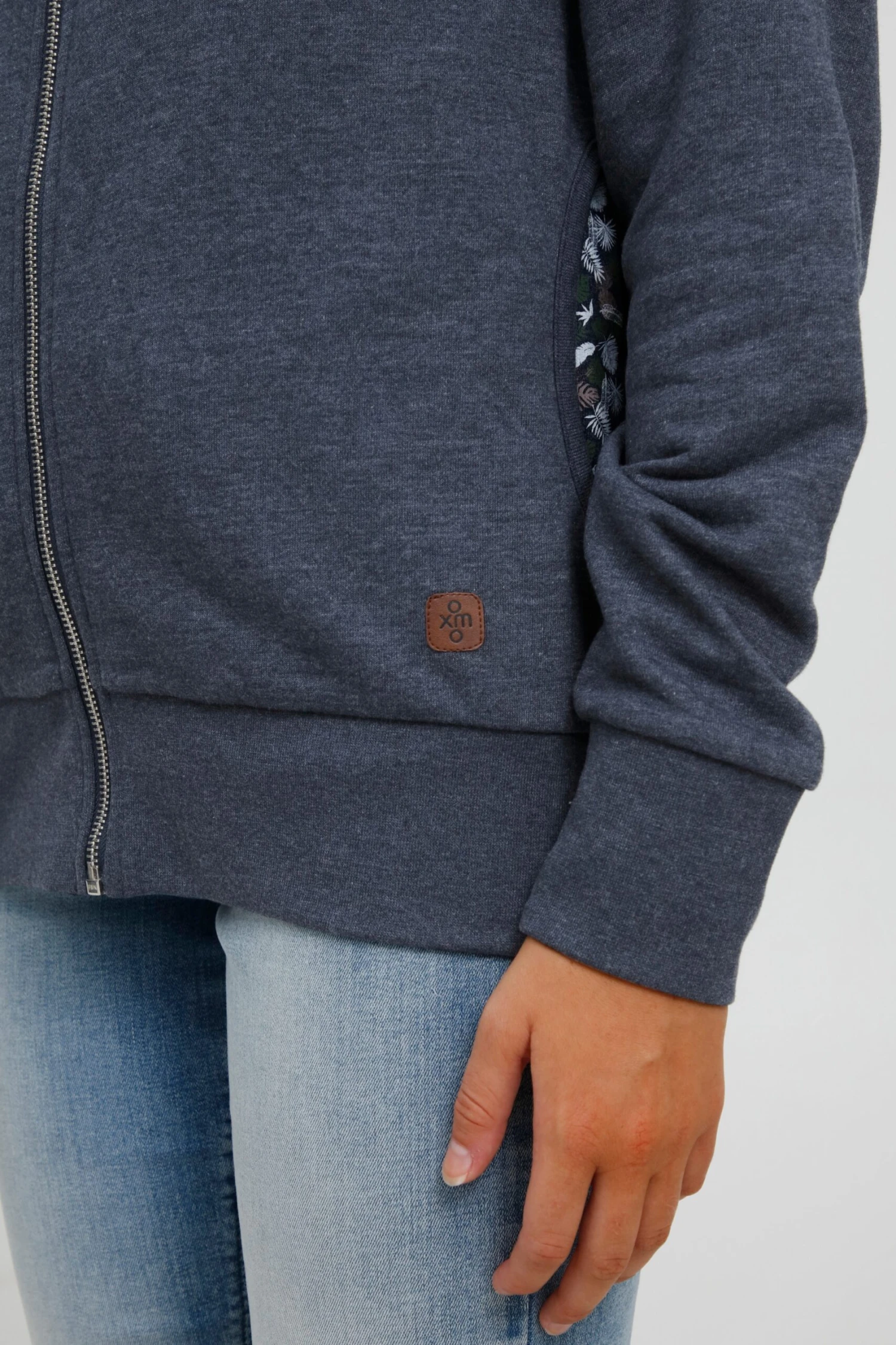 OXMO Sweatjacken Kapuzensweatjacke ULLA Frauen Dunkelblau – Bild 6