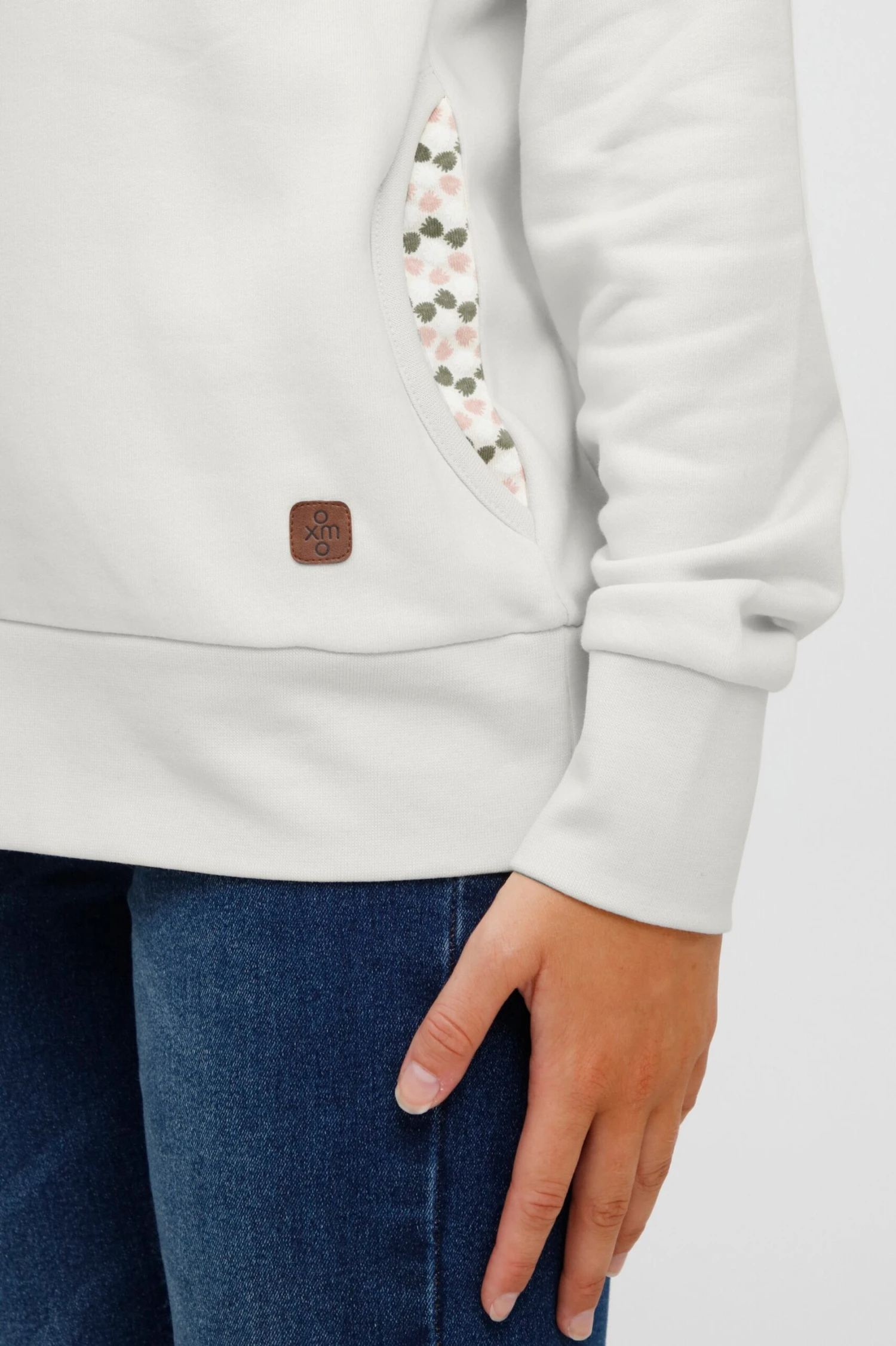 OXMO Pullover Kapuzenpullover ULRIKA Frauen Beige – Bild 6