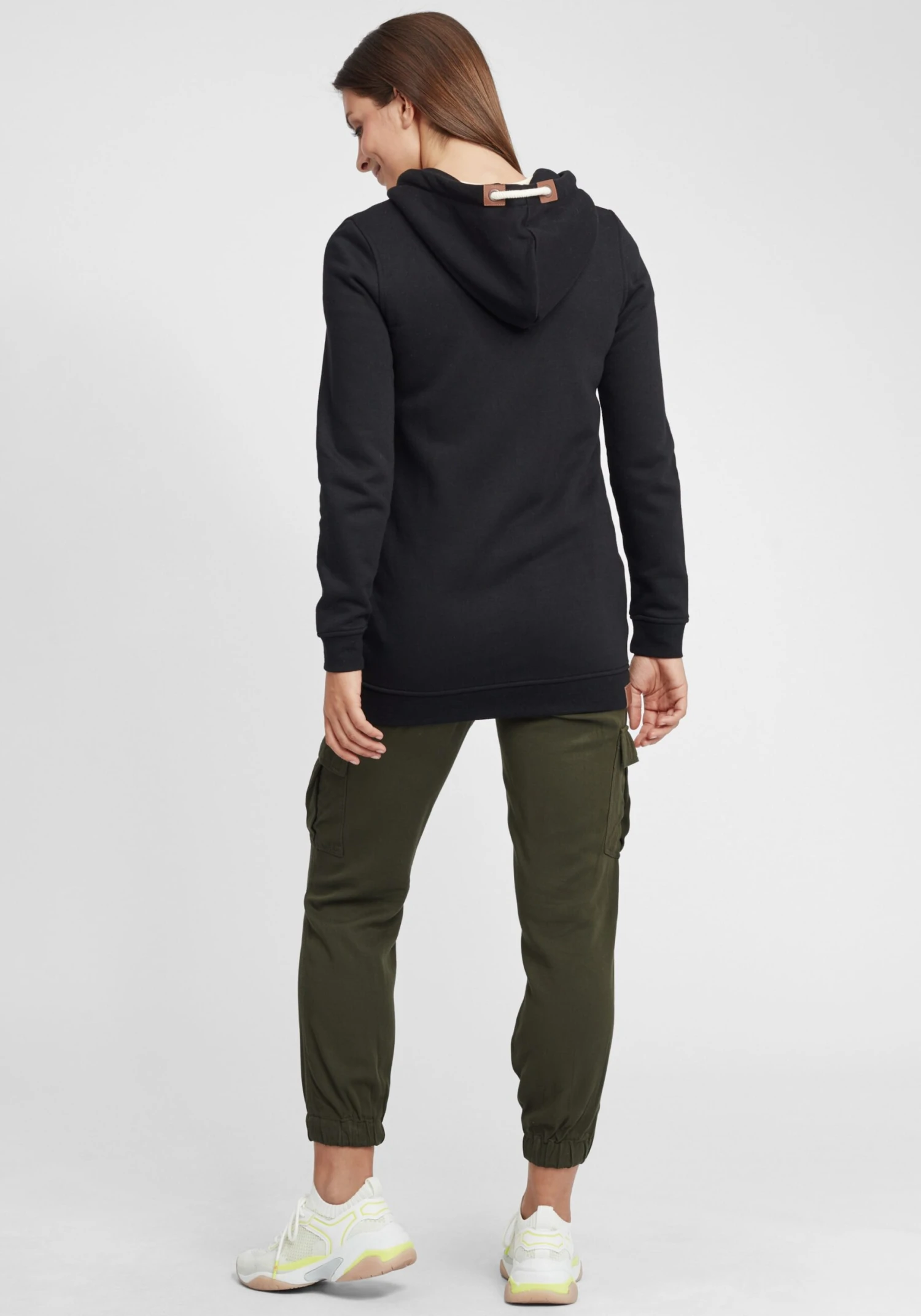 OXMO Sweatjacken Sweatjacke Vicky Frauen Schwarz – Bild 4