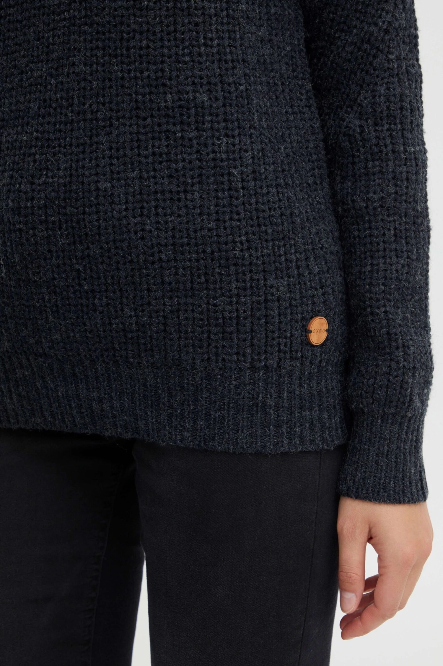 OXMO Rollkragenpullover Stricktroyer Nancy Frauen Dunkelblau – Bild 5