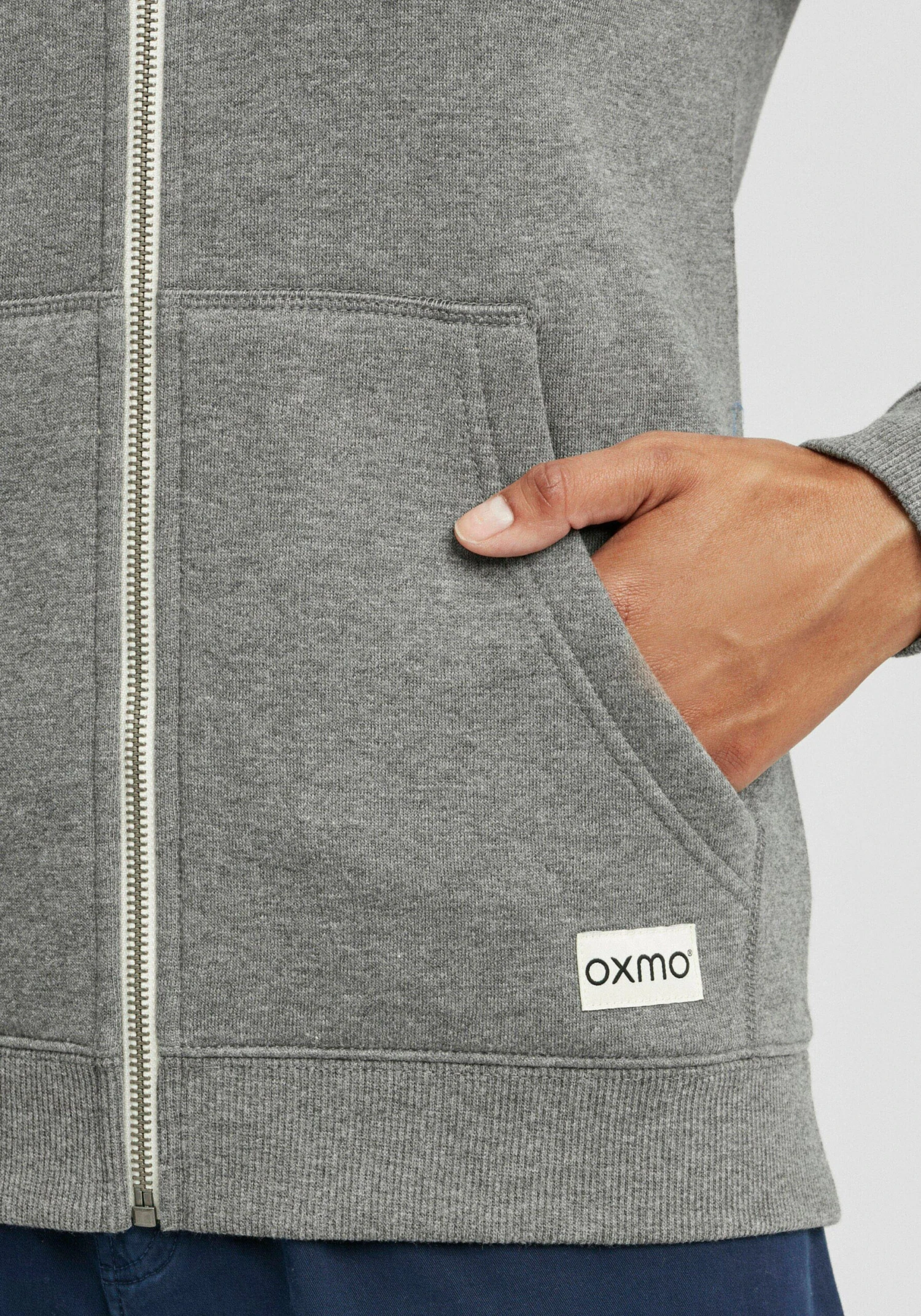 OXMO Sweatjacken Sweatjacke Binja Frauen Grau / Graumeliert – Bild 6