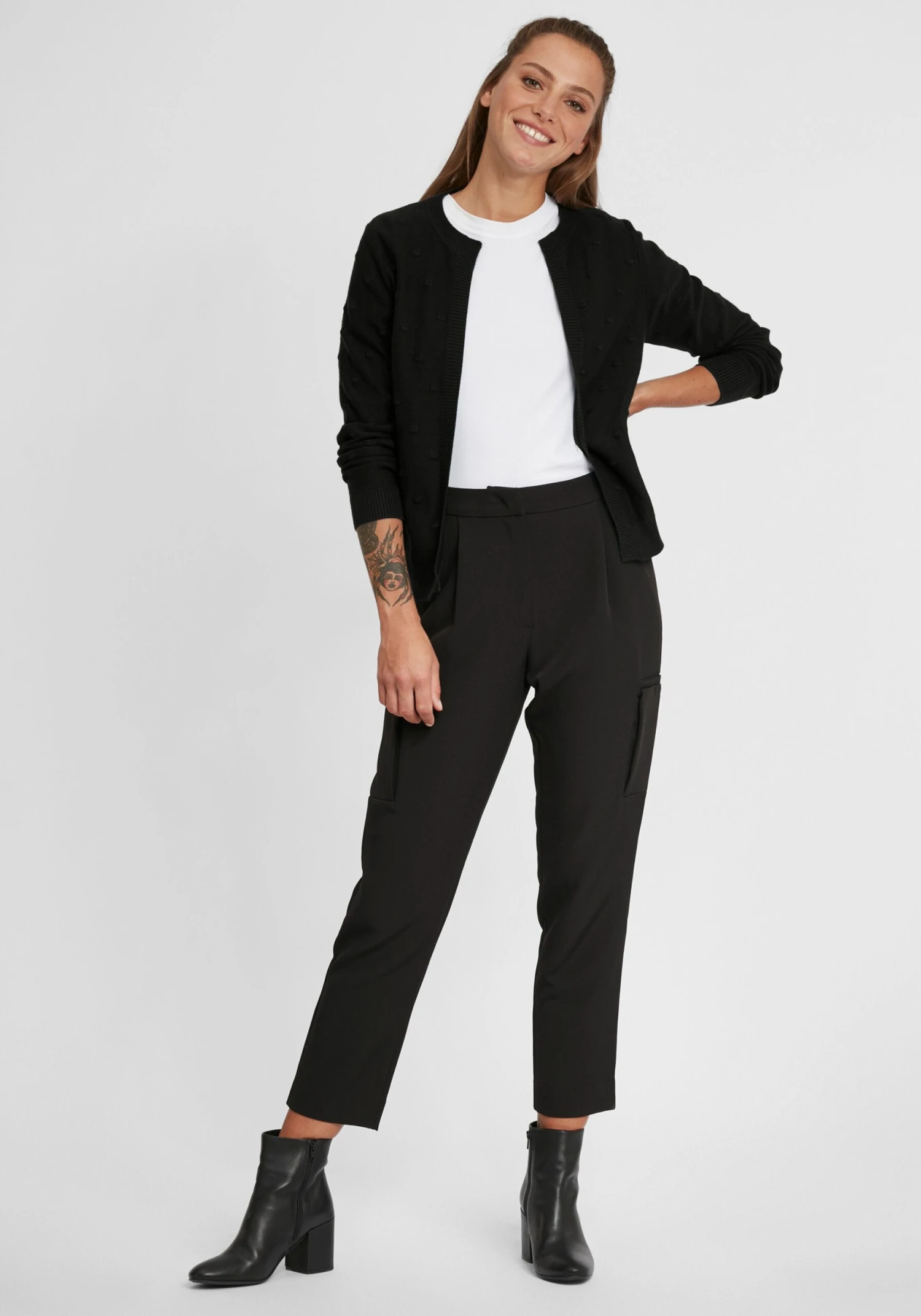 OXMO Strickjacken Strickjacke Kalotta Frauen Schwarz – Bild 3