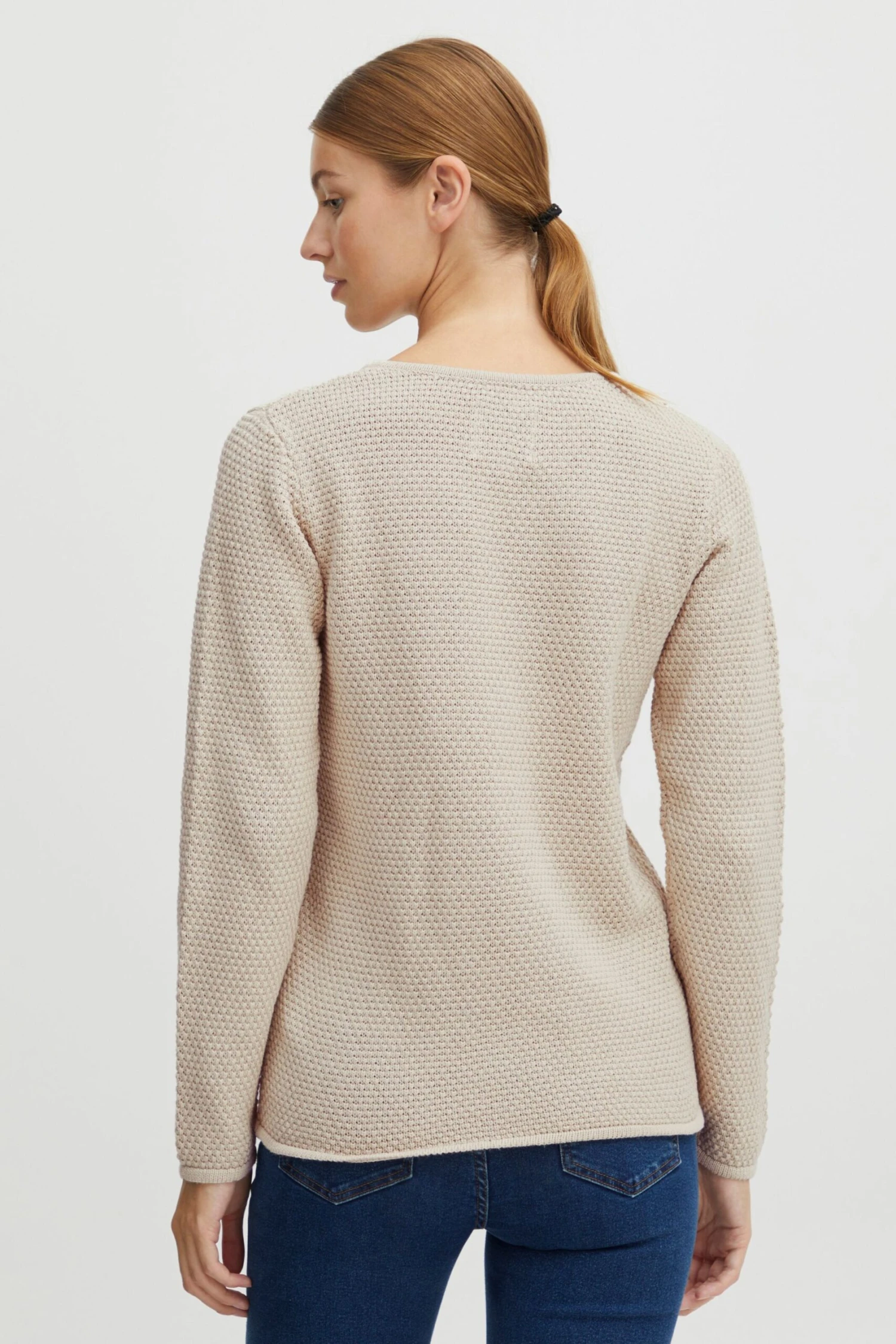 OXMO Pullover Strickpullover Hanna Frauen Beige – Bild 3