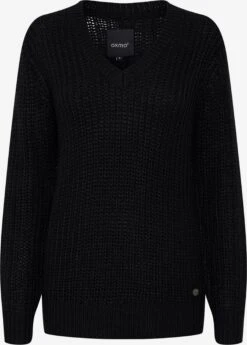 OXMO Basic Pullover Pullover Lavea Frauen Schwarz