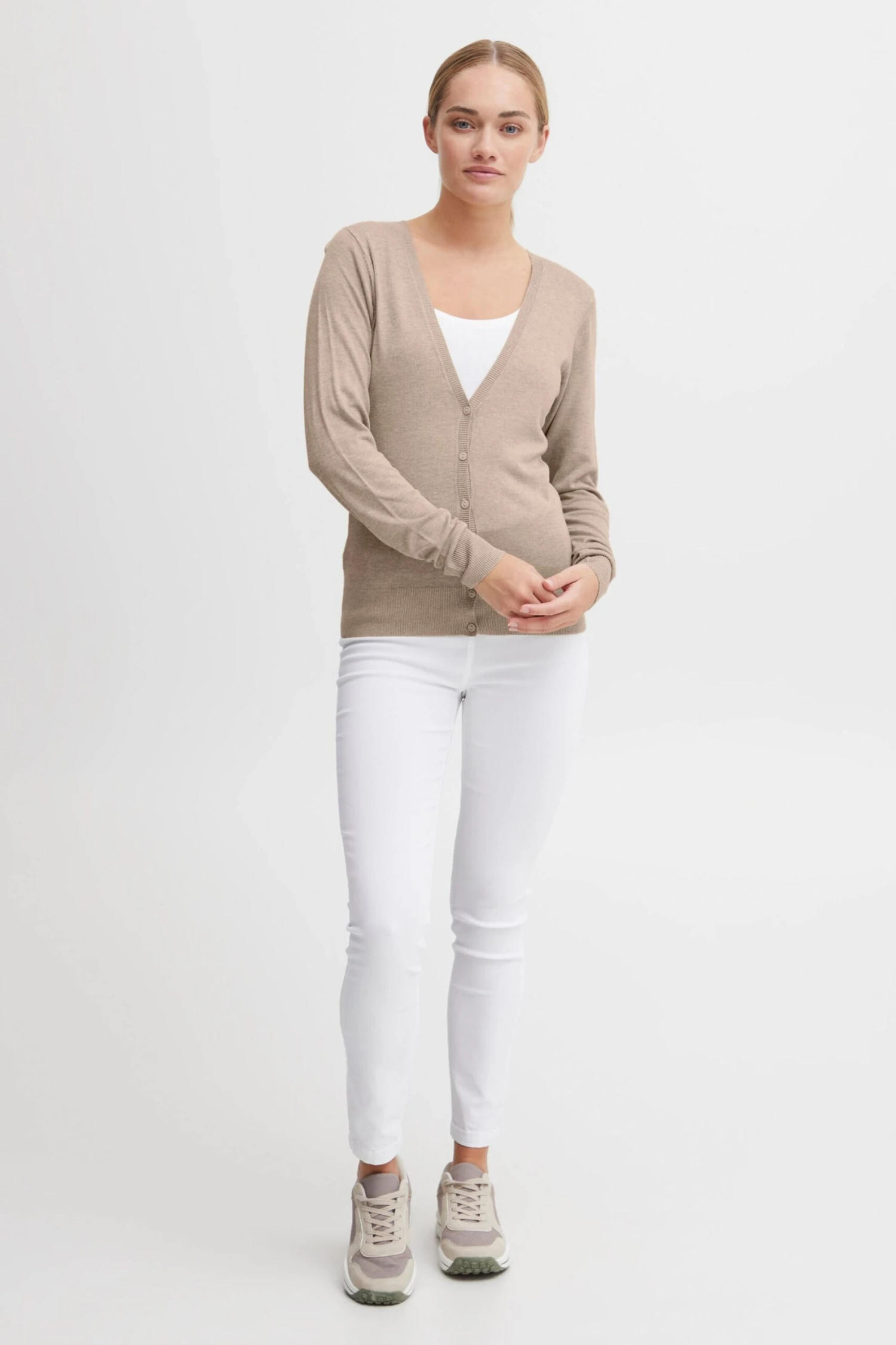 OXMO Strickjacken Strickjacke Oxhelene Frauen Braun – Bild 5