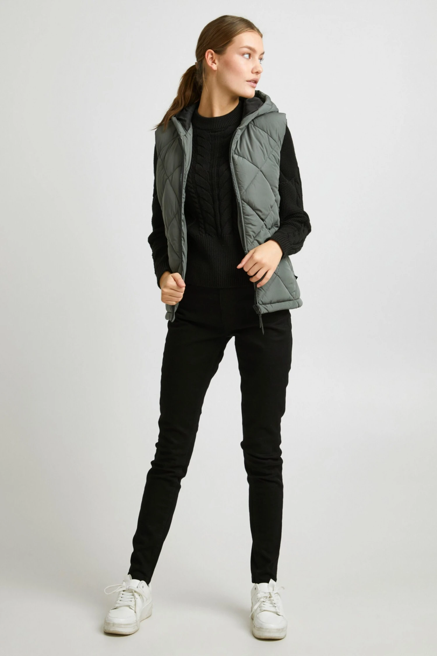 OXMO Westen Weste Stana Frauen Grau – Bild 3