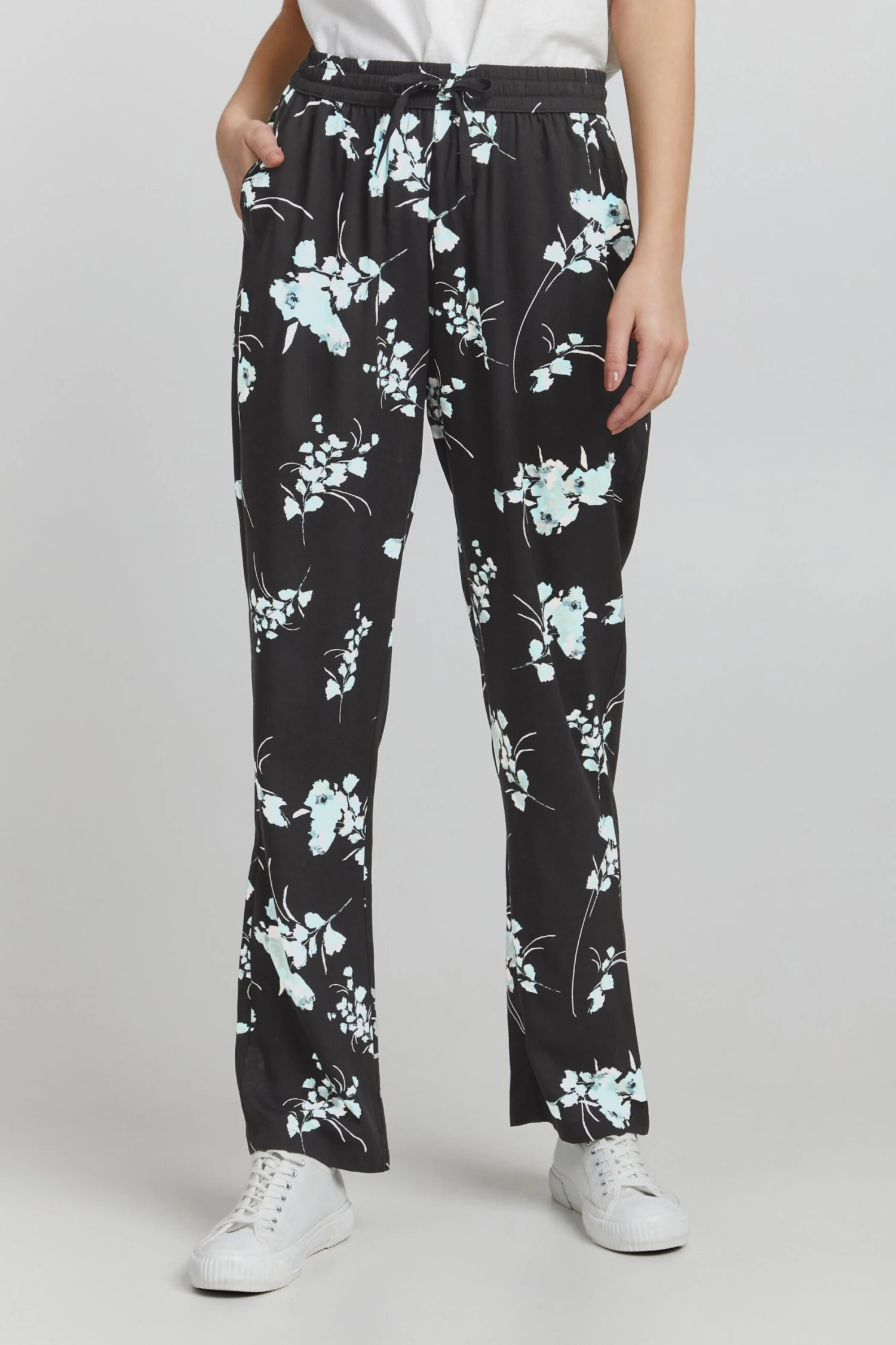 OXMO Stoffhosen Loosefit Stoffhose Elida Frauen Schwarz – Bild 2