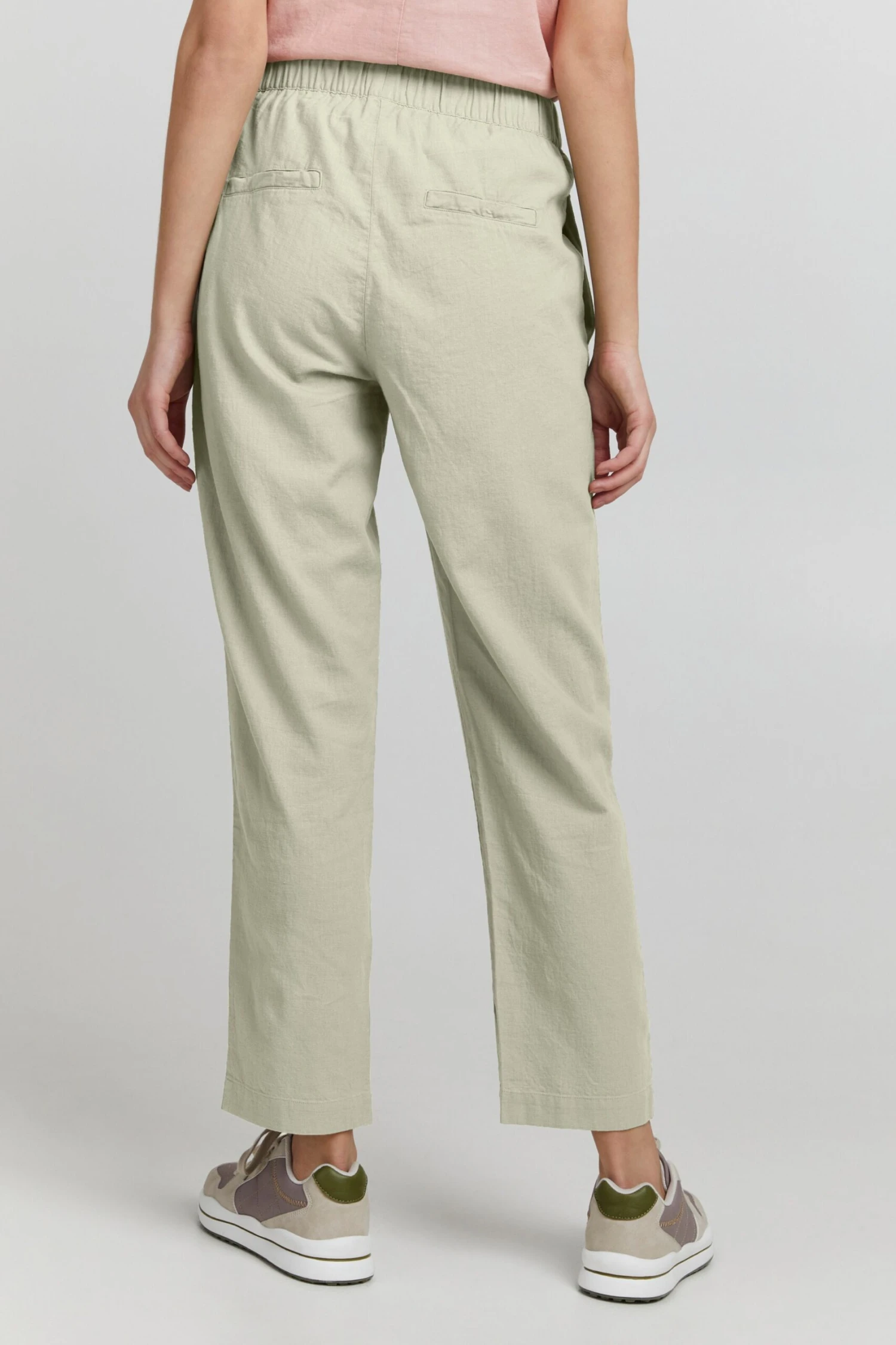 OXMO Stoffhosen Loosefit Hose Frauen Pastellgrün – Bild 4