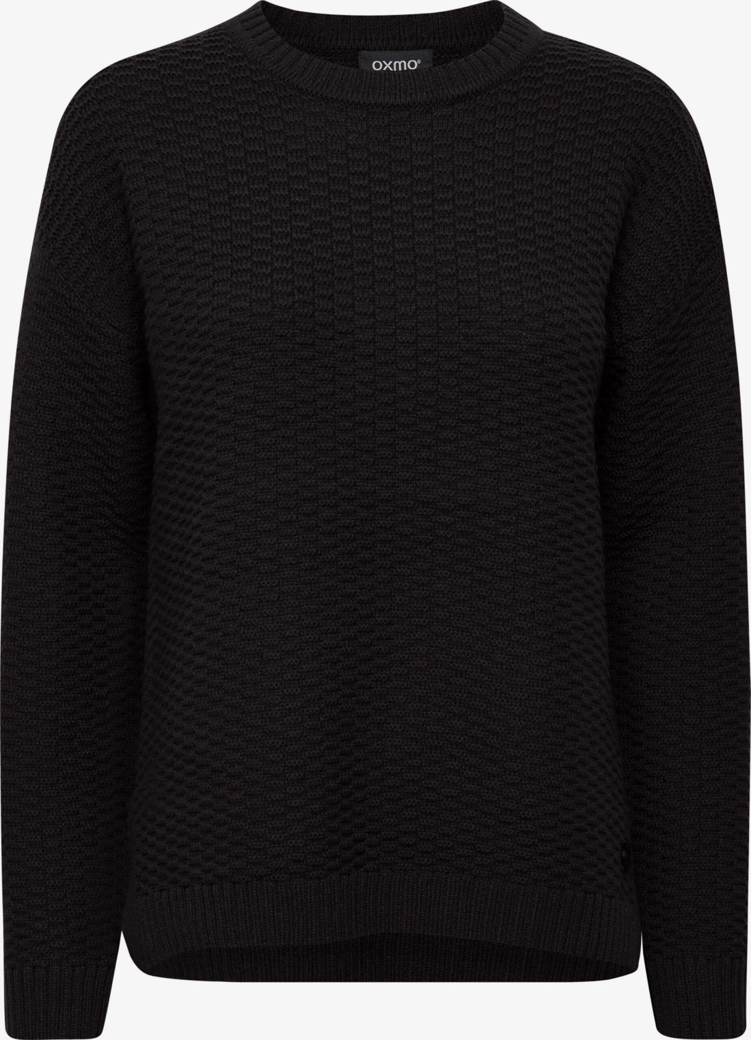 OXMO Feinstrickpullover Strickpullover Milla Frauen Schwarz