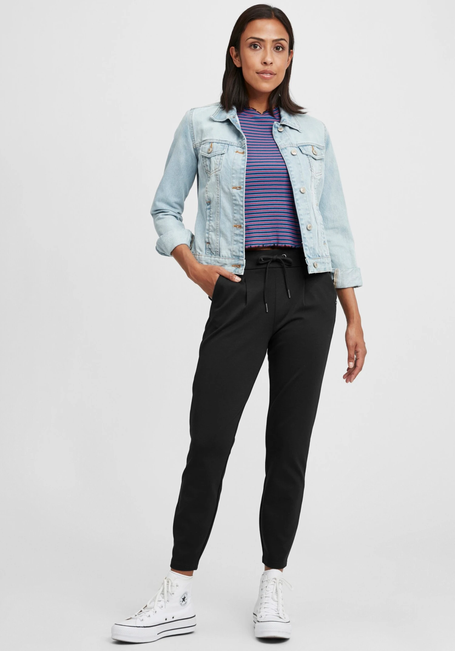 OXMO Jogginghosen Loosefit Hose Anita Frauen Schwarz – Bild 3