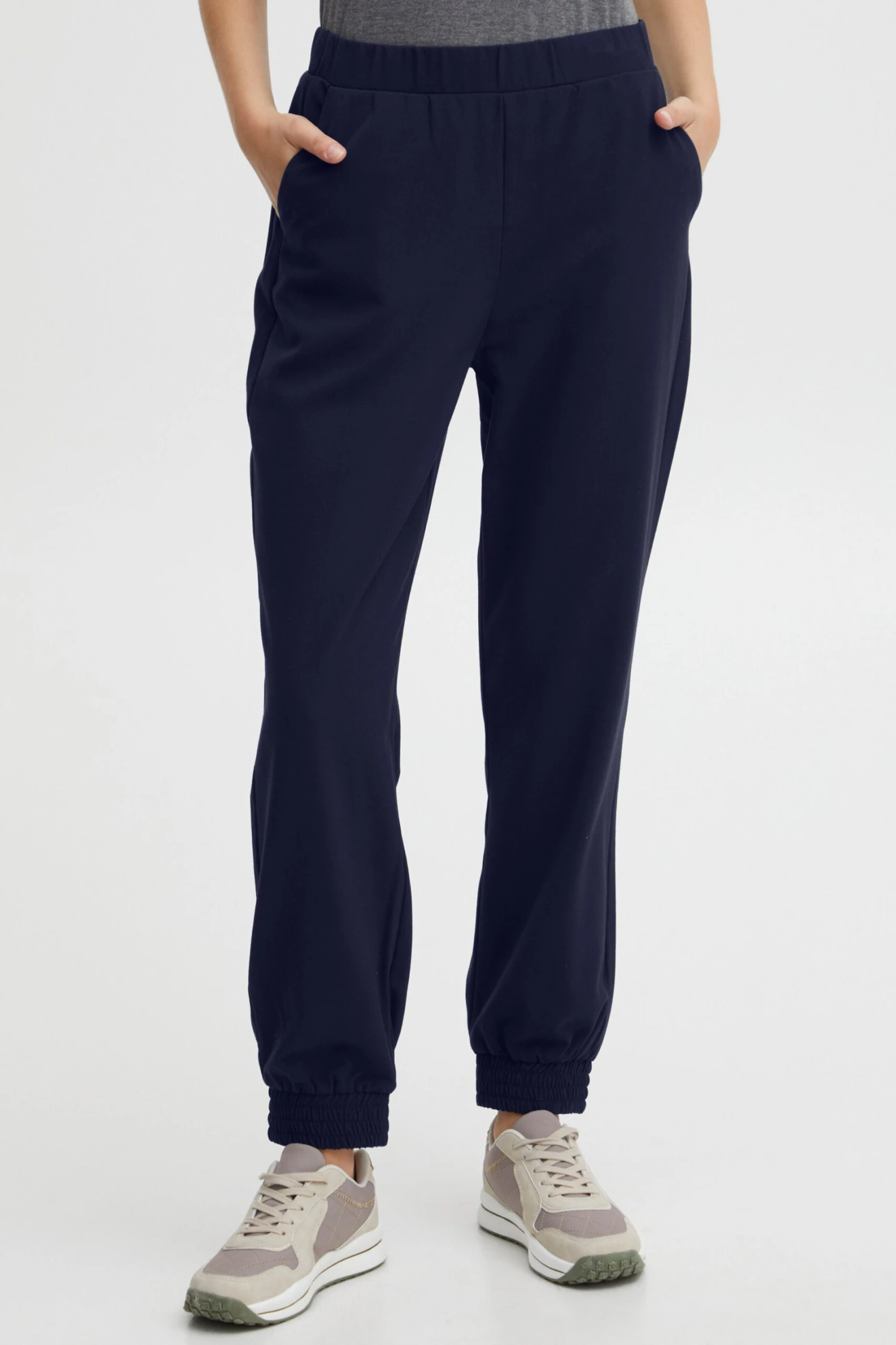 OXMO Stoffhosen Regular Jogginghose Dovi Frauen Dunkelblau – Bild 2