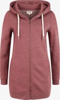 OXMO Sweatjacken Sweatjacke Vicky Straight-Zip Frauen Rot