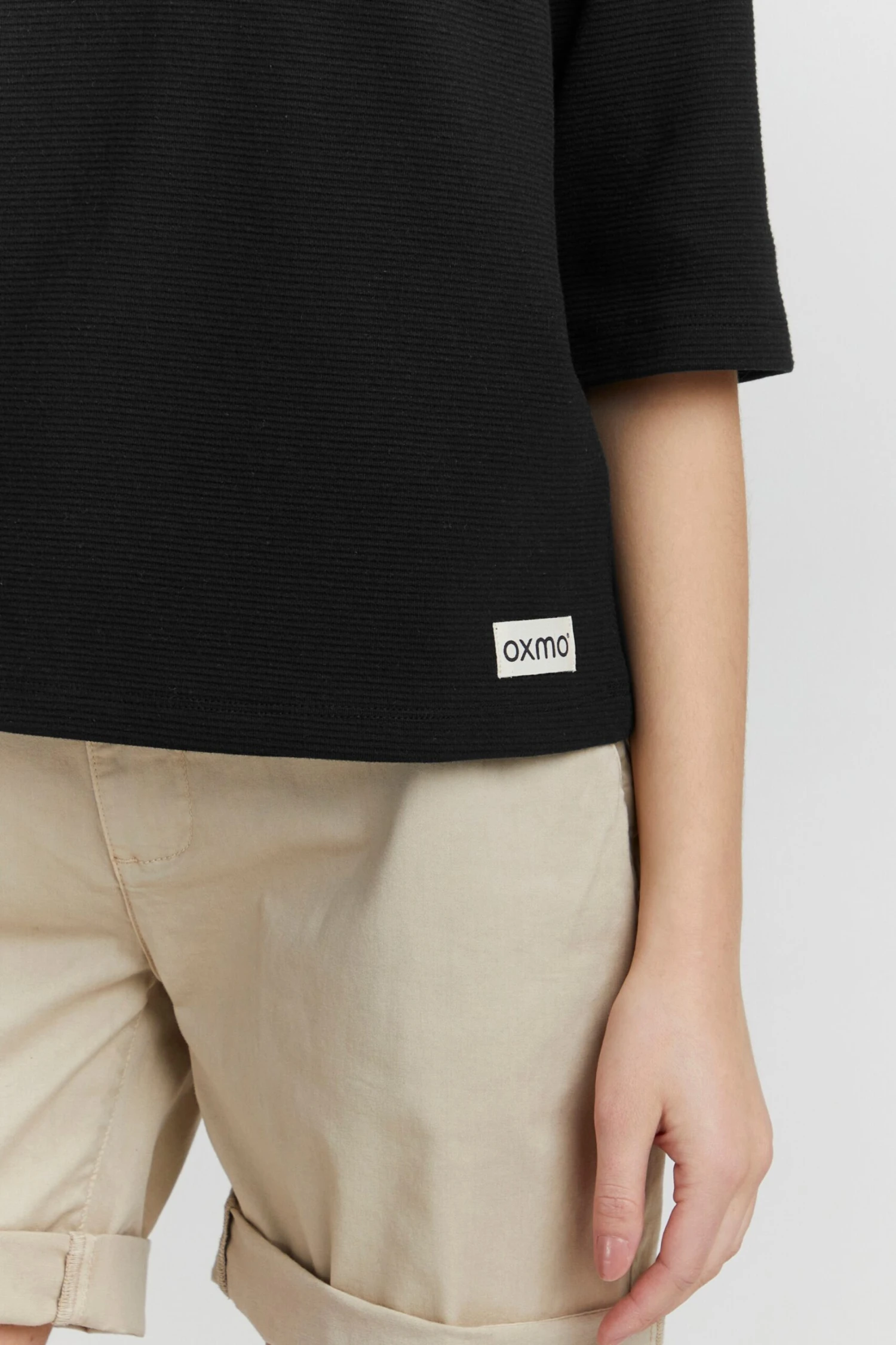 OXMO Pullover Rundhalspullover JONNE Frauen Schwarz – Bild 6