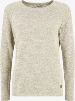 OXMO Feinstrickpullover Strickpullover Daniela Frauen Weiß