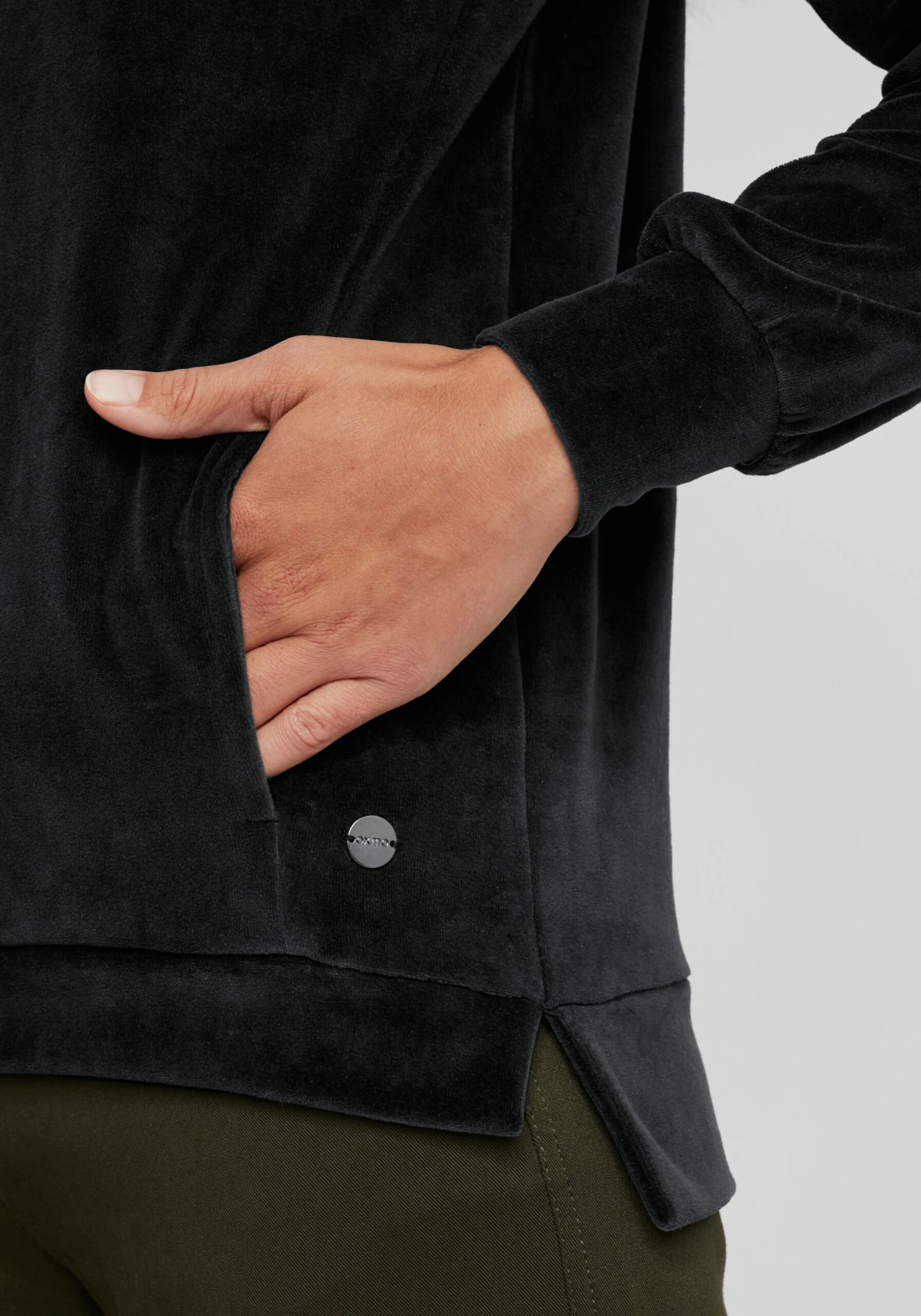 OXMO Kapuzenpullover Hoodie Nimma Frauen Schwarz – Bild 6