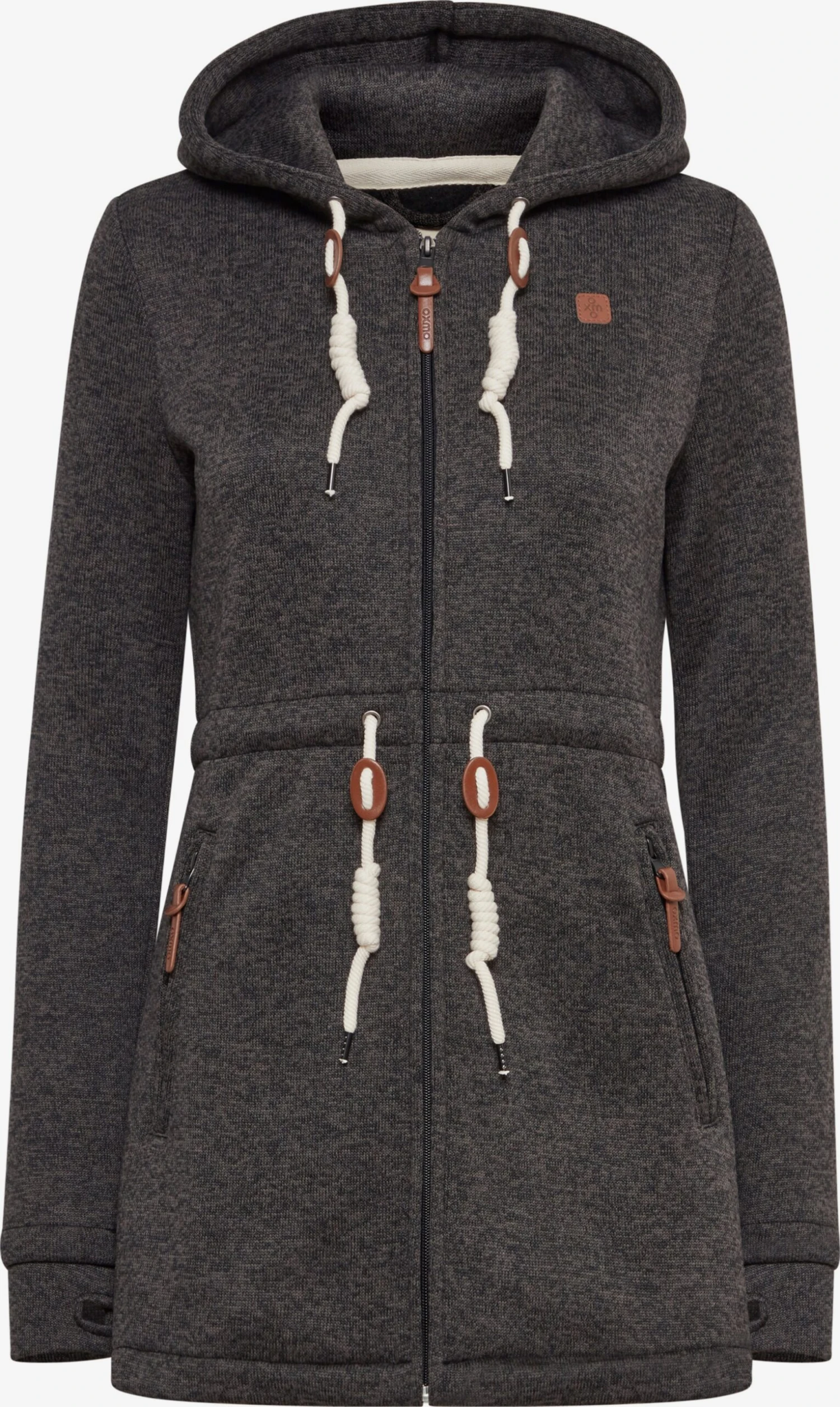 OXMO Sweatjacken Sweatjacke Thora Frauen Schwarz