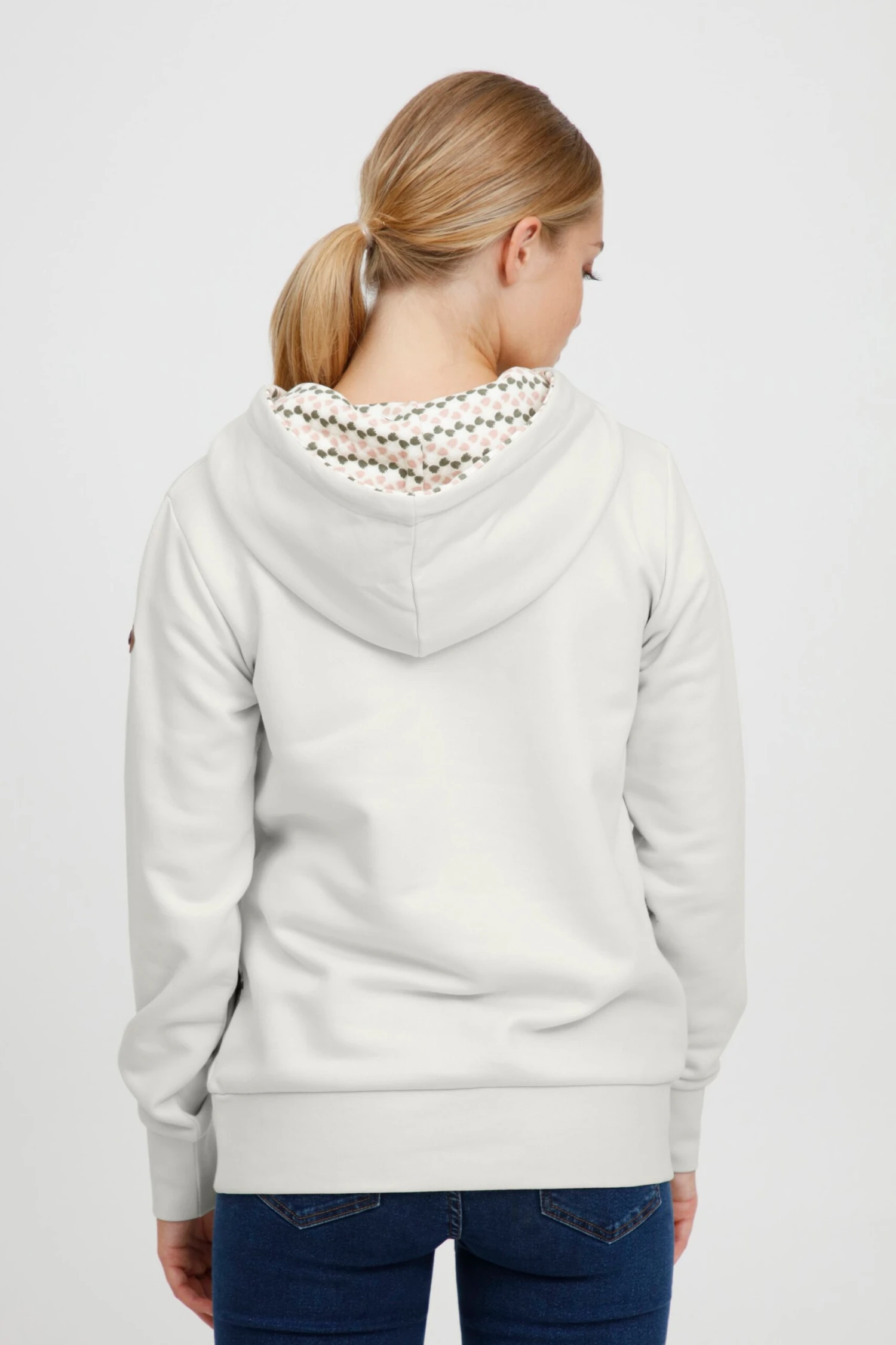 OXMO Pullover Kapuzenpullover ULRIKA Frauen Beige – Bild 4