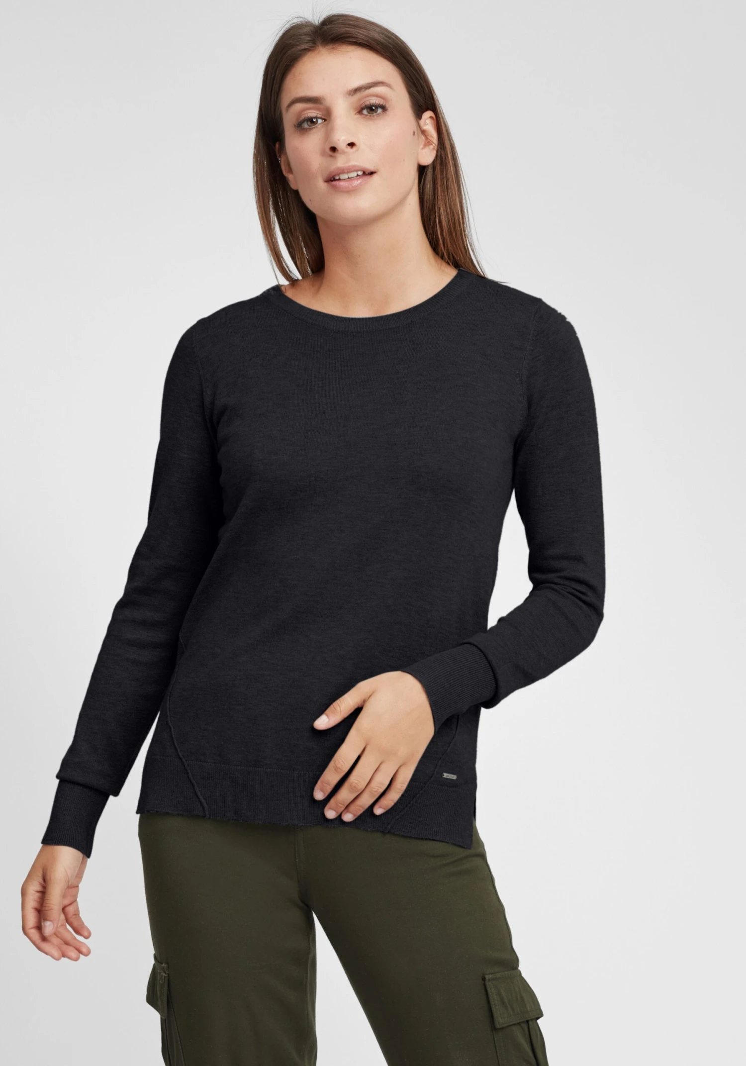 OXMO Basic Pullover Pullover Winova Frauen Dunkelblau – Bild 2