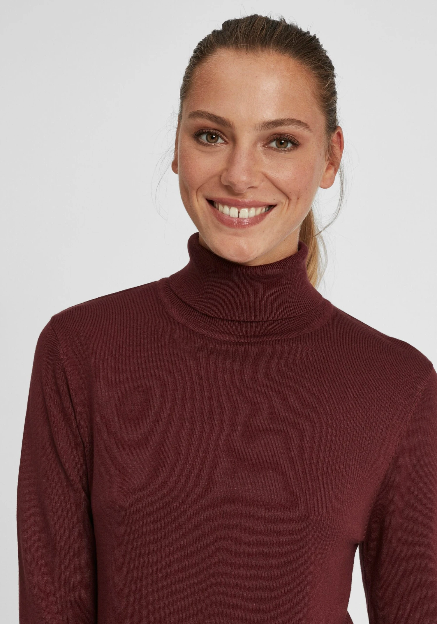 OXMO Pullover Rollkragenpullover Wina Frauen Braun – Bild 5