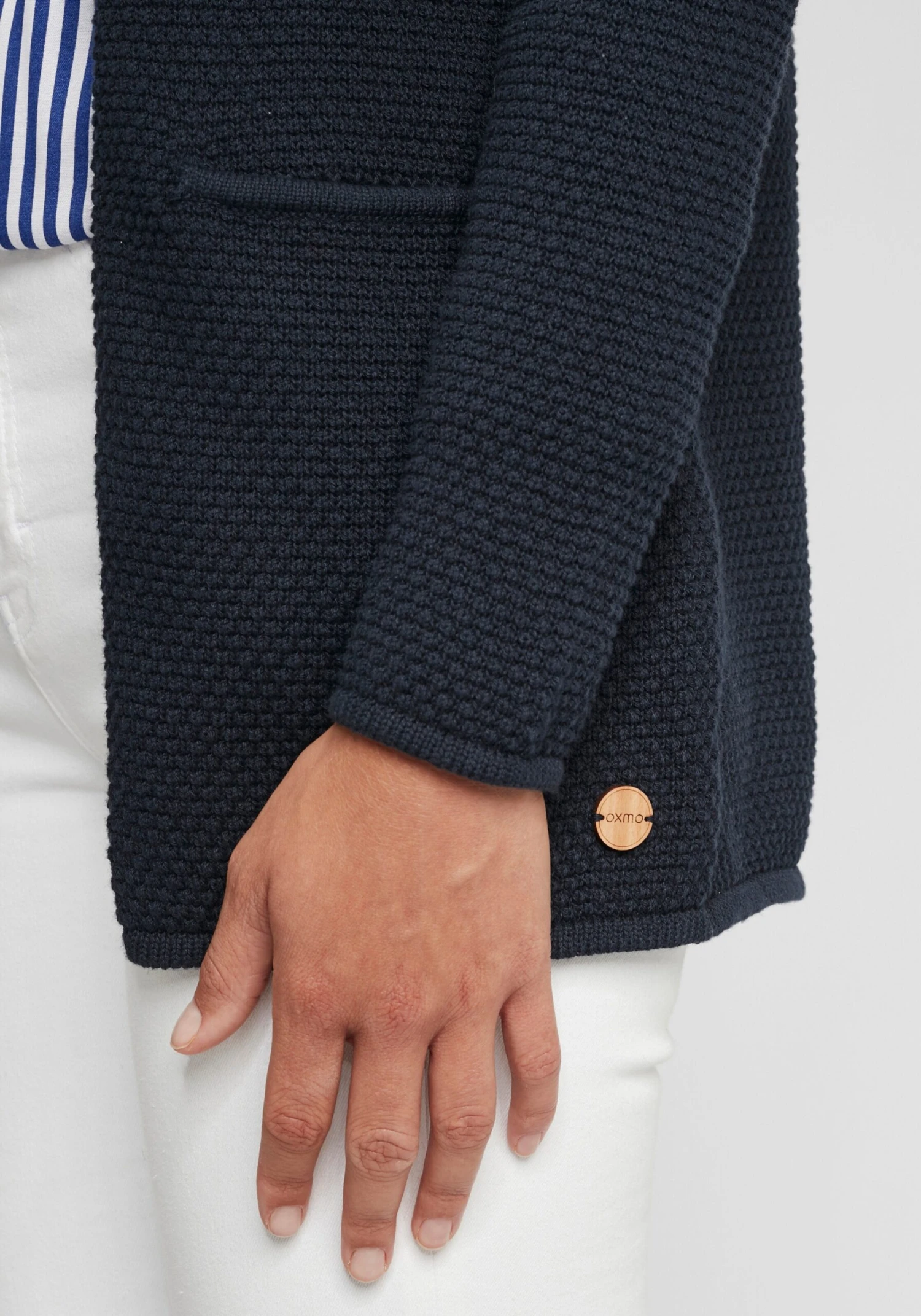 OXMO Strickjacken Strickjacke Hilda Frauen Schwarz – Bild 6