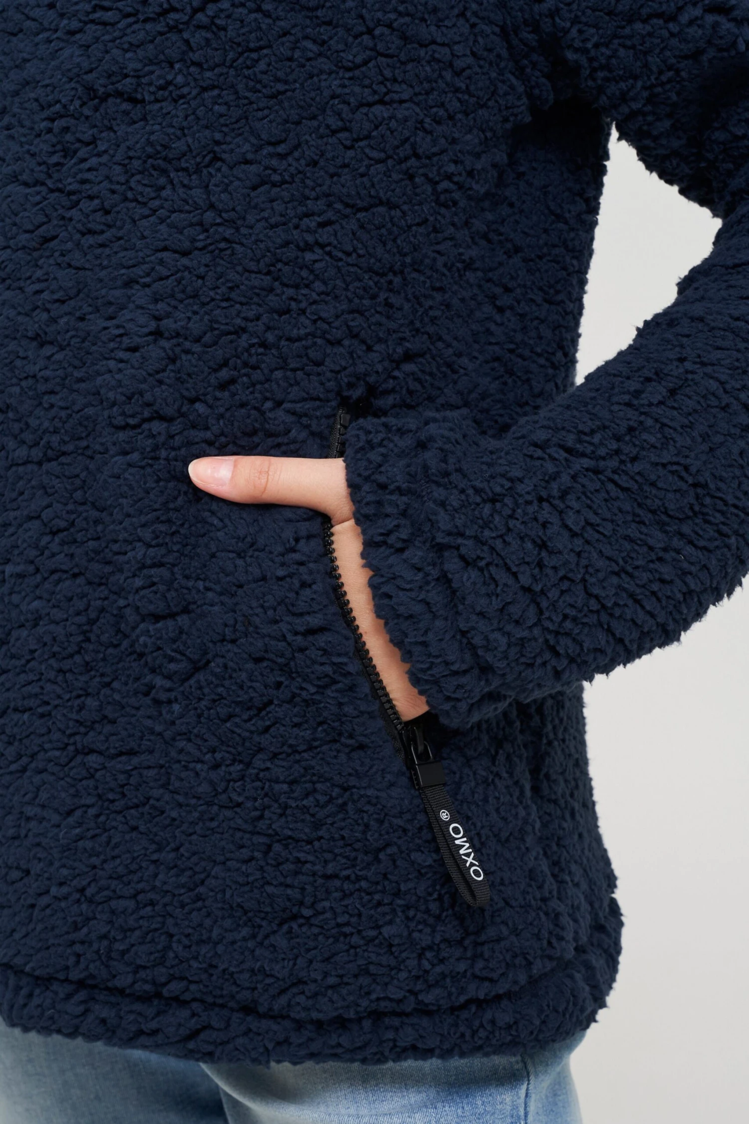 OXMO Pullover Troyer ELINA Frauen Dunkelblau – Bild 6