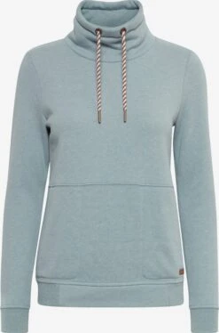 OXMO Feinstrickpullover Hoodie VIMPA Frauen Blau