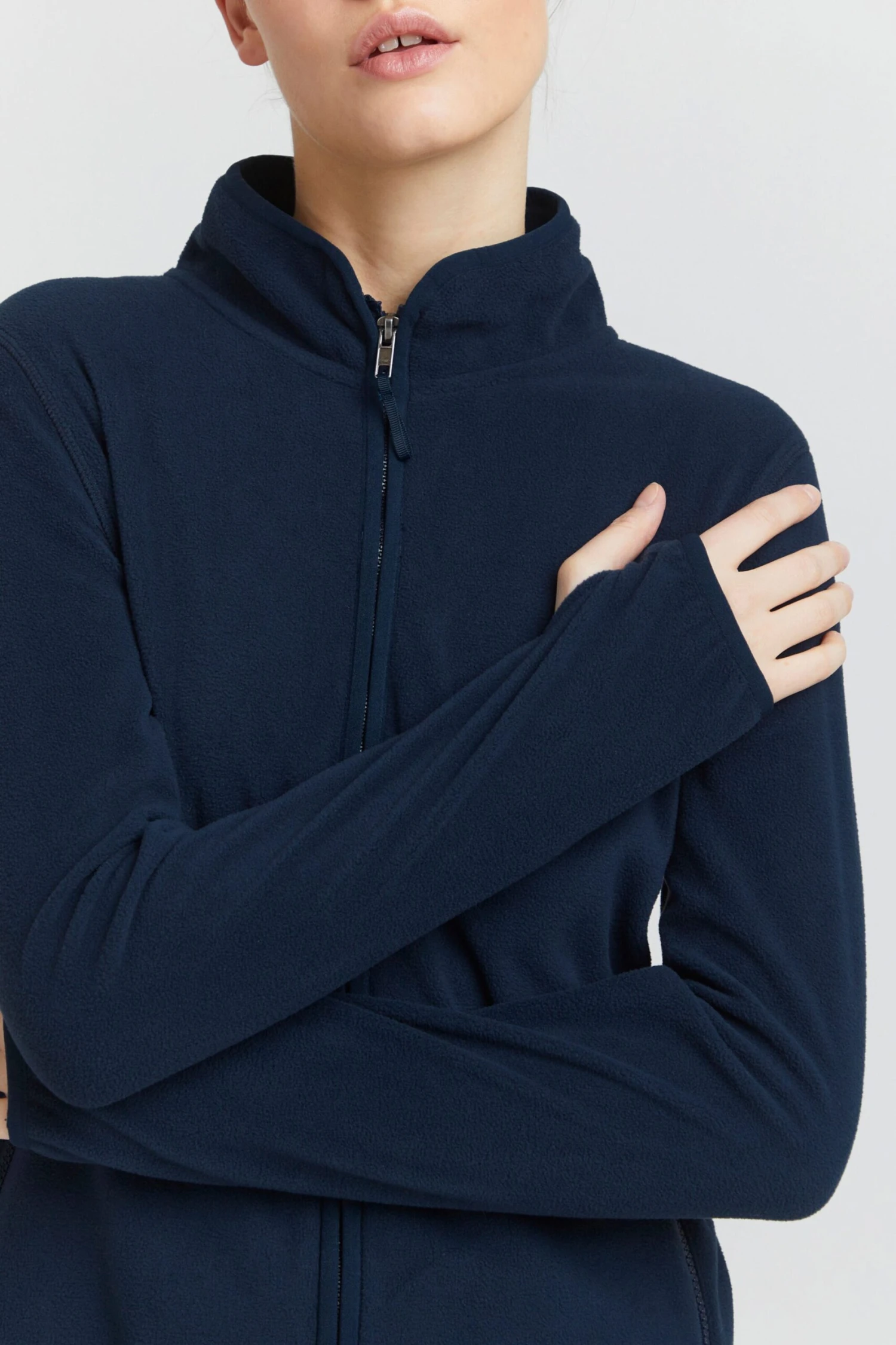 OXMO Outdoorjacken Fleecejacke Rikka Frauen Dunkelblau – Bild 5