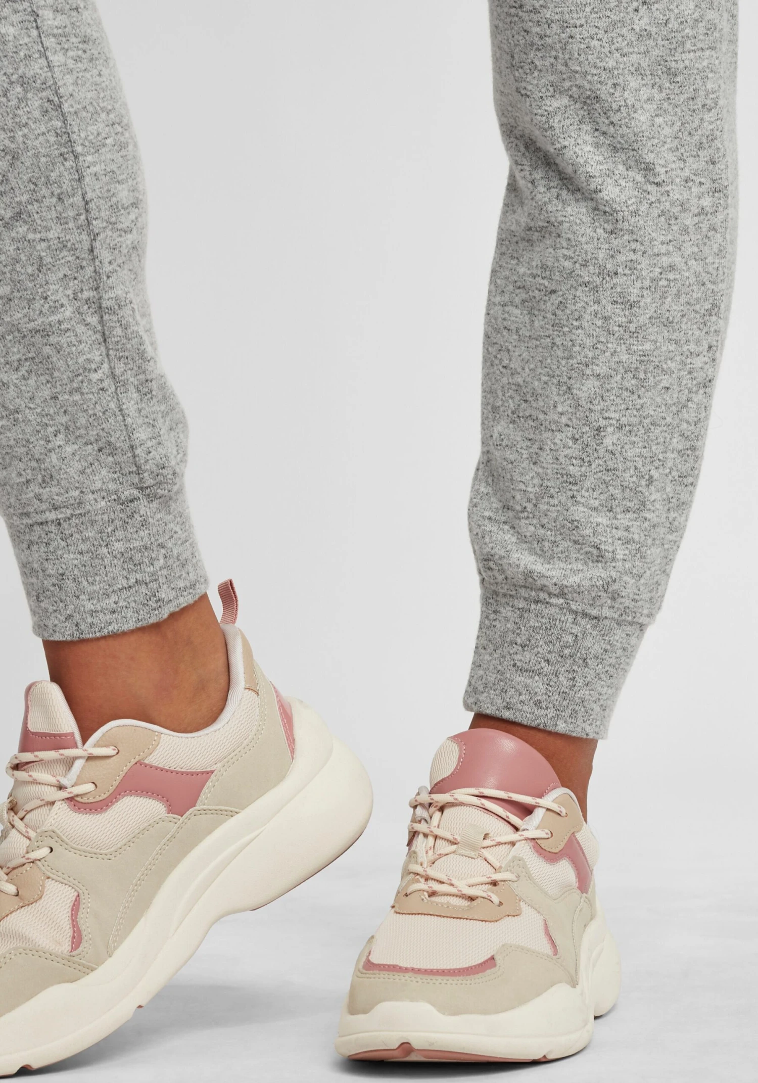 OXMO Jogginghosen Loosefit Sweathose BENITA Frauen Grau / Hellgrau – Bild 5