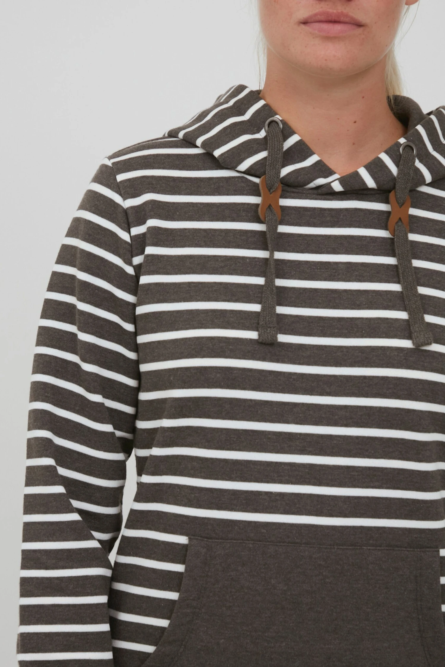 OXMO Kapuzenpullover Hoodie Carina Frauen Grau – Bild 5