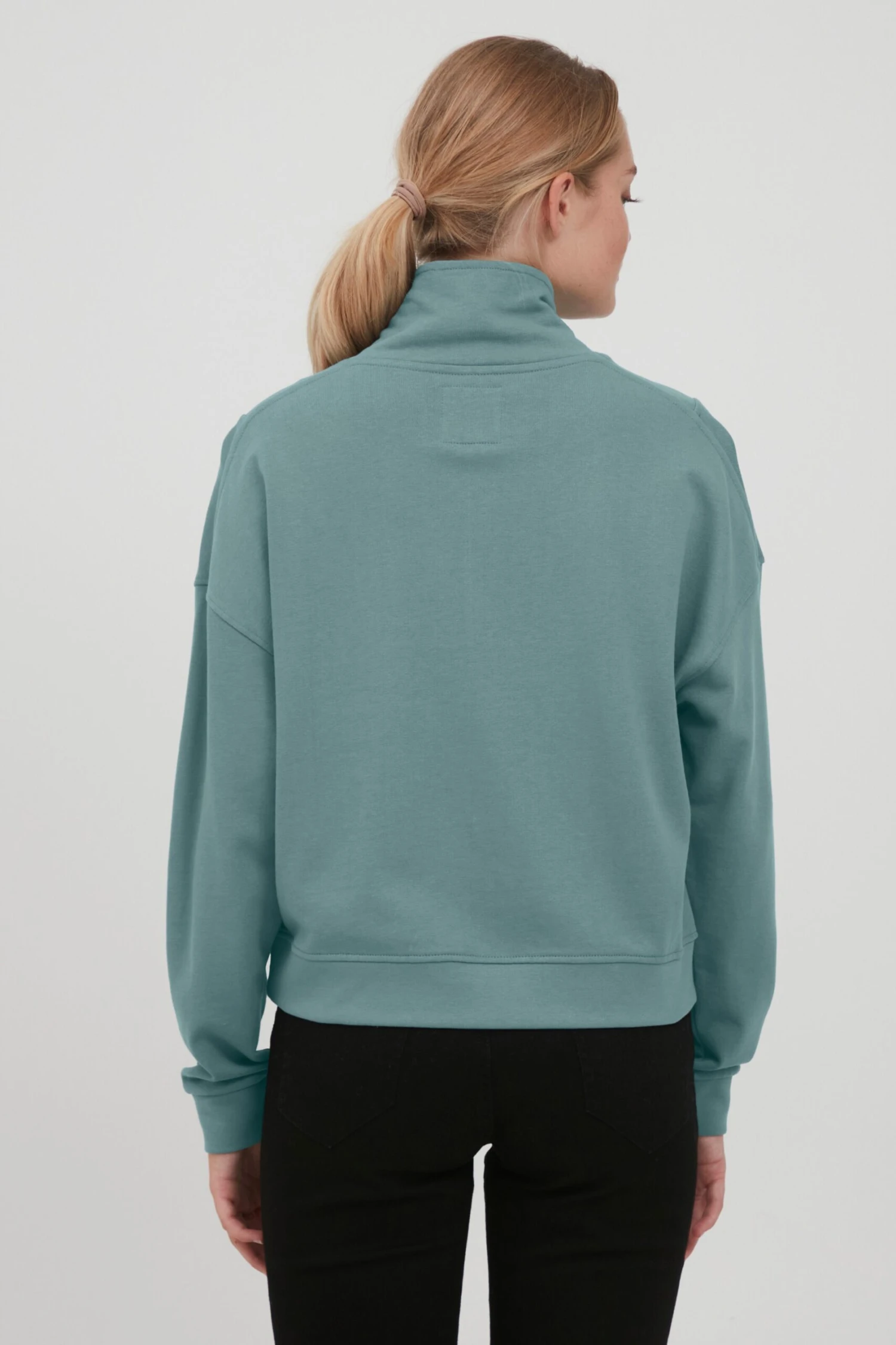 OXMO Pullover Troyer Grethe Frauen Grün – Bild 4