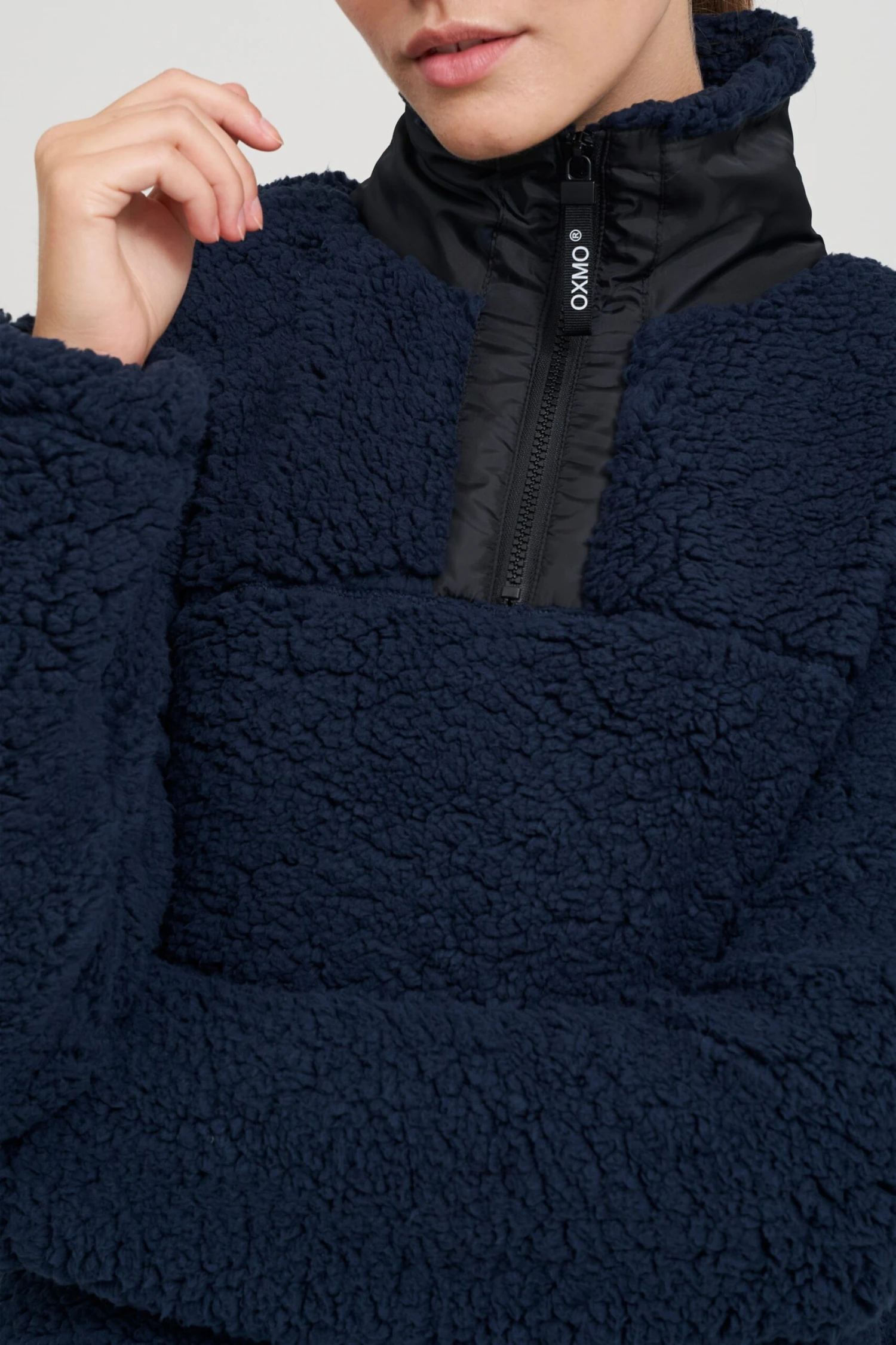 OXMO Pullover Troyer ELINA Frauen Dunkelblau – Bild 5