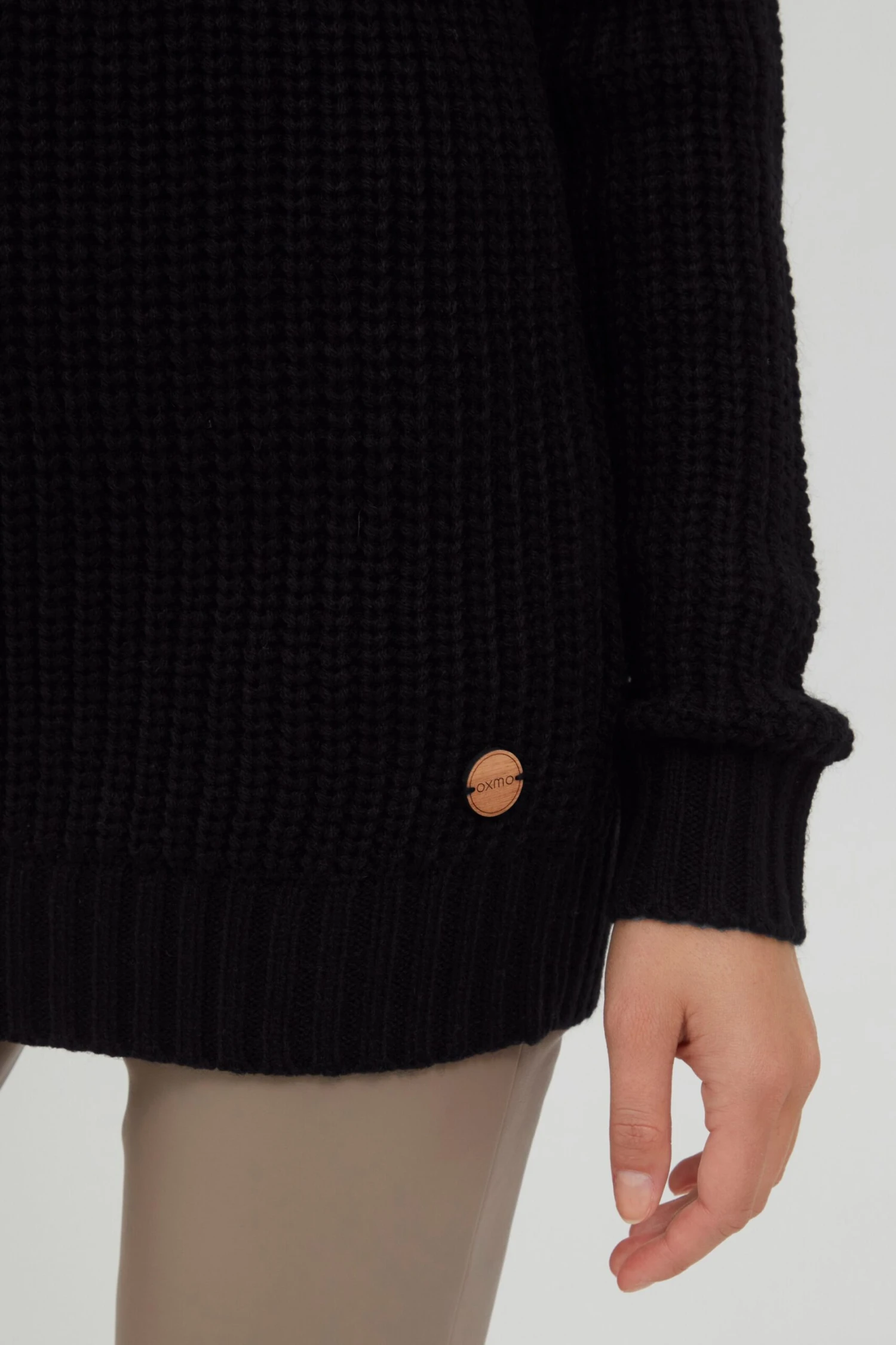 OXMO Rollkragenpullover Pullover Nanna Frauen Schwarz – Bild 6