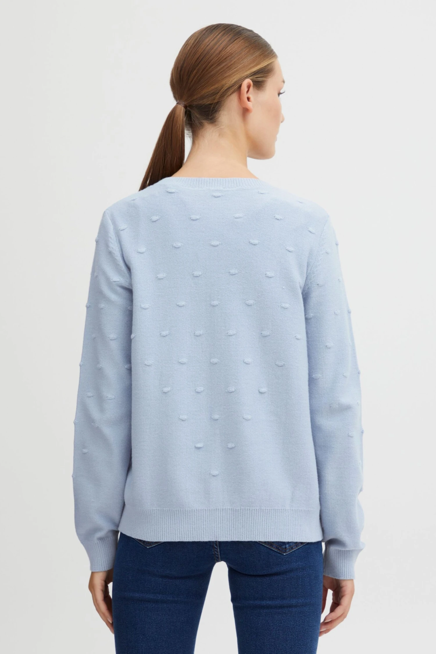 OXMO Strickjacken Strickjacke Kalotta Frauen Hellblau – Bild 3