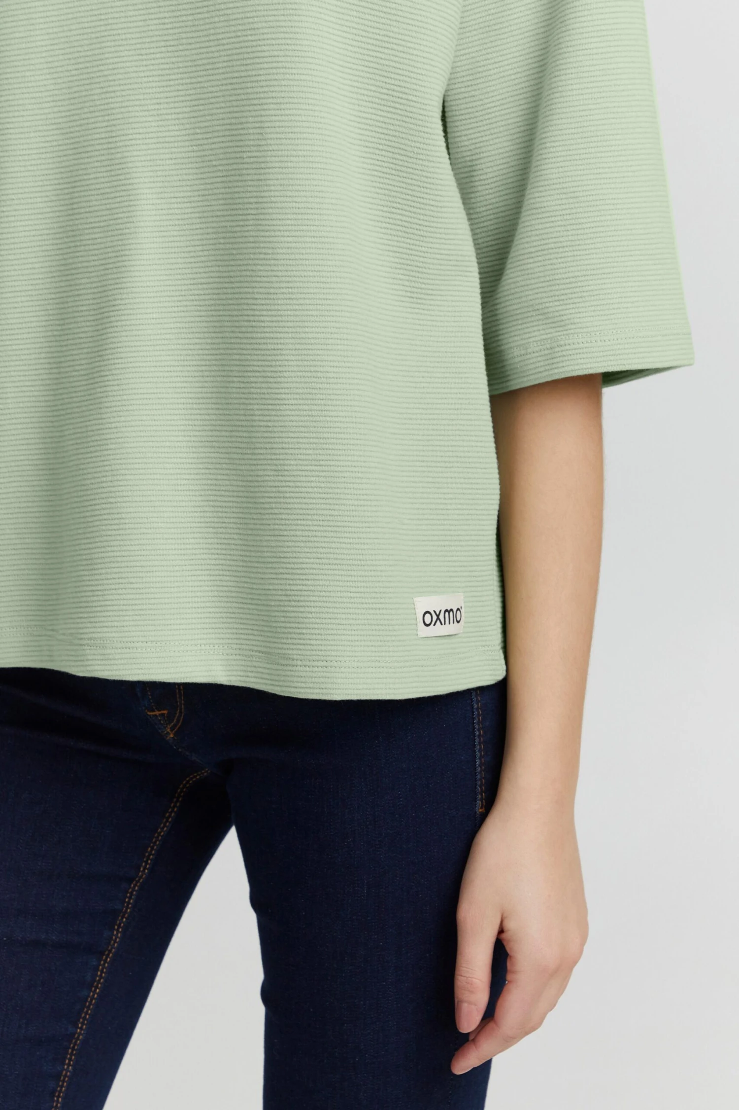 OXMO Pullover Rundhalspullover JONNE Frauen Grün – Bild 6