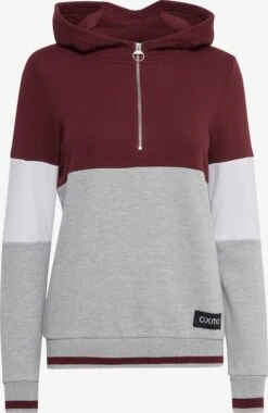 OXMO Hoodies Hoodie Omara Frauen Graumeliert / Weinrot