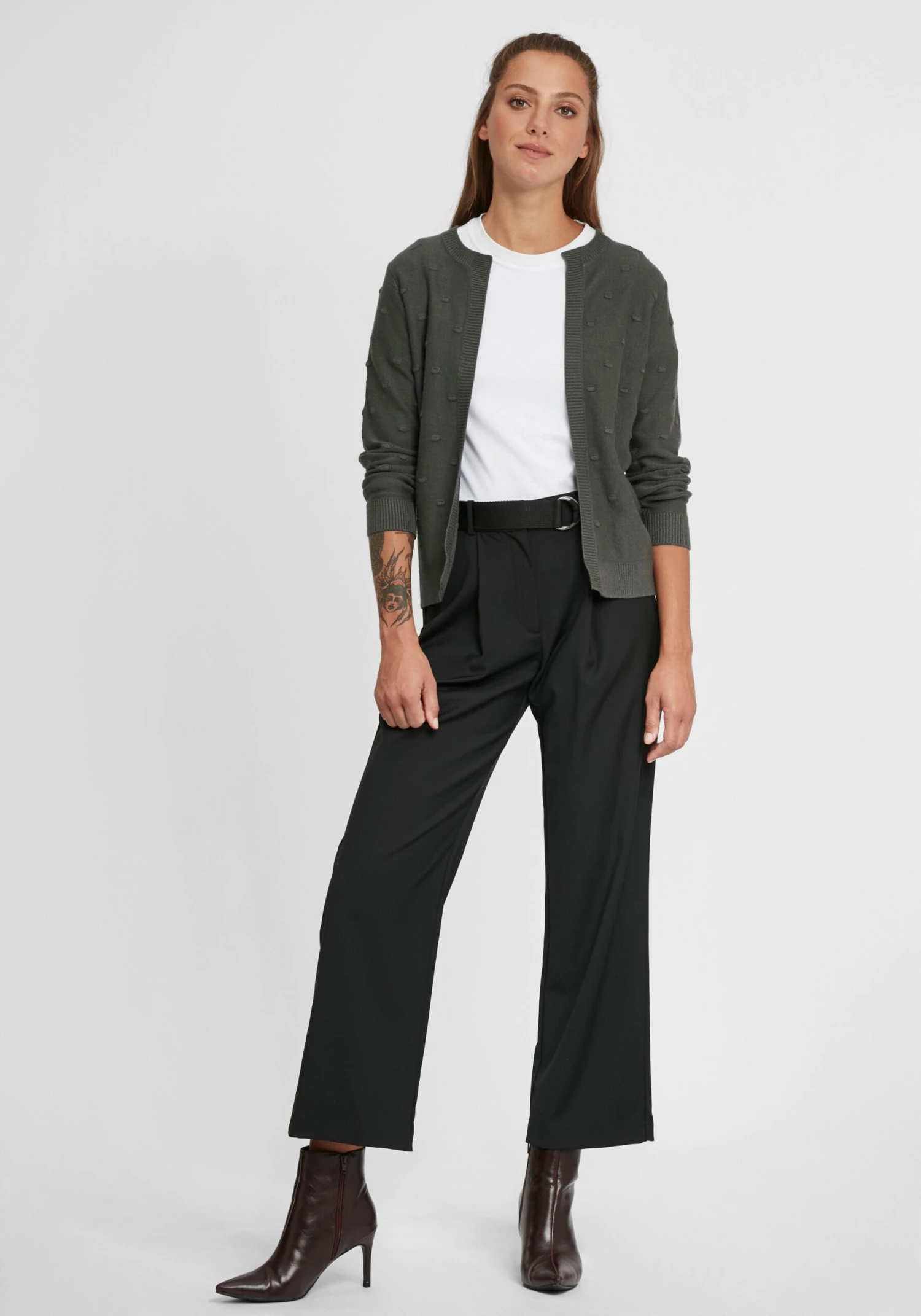 OXMO Strickjacken Strickjacke Kalotta Frauen Grau – Bild 3