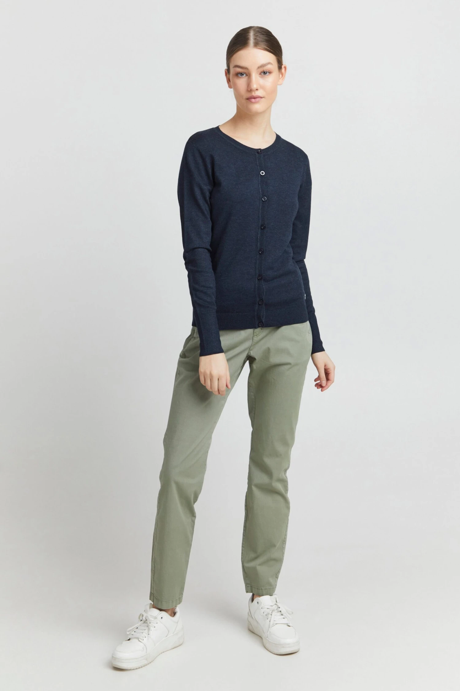 OXMO Strickjacken Strickcardigan Hlin Frauen Dunkelblau – Bild 3