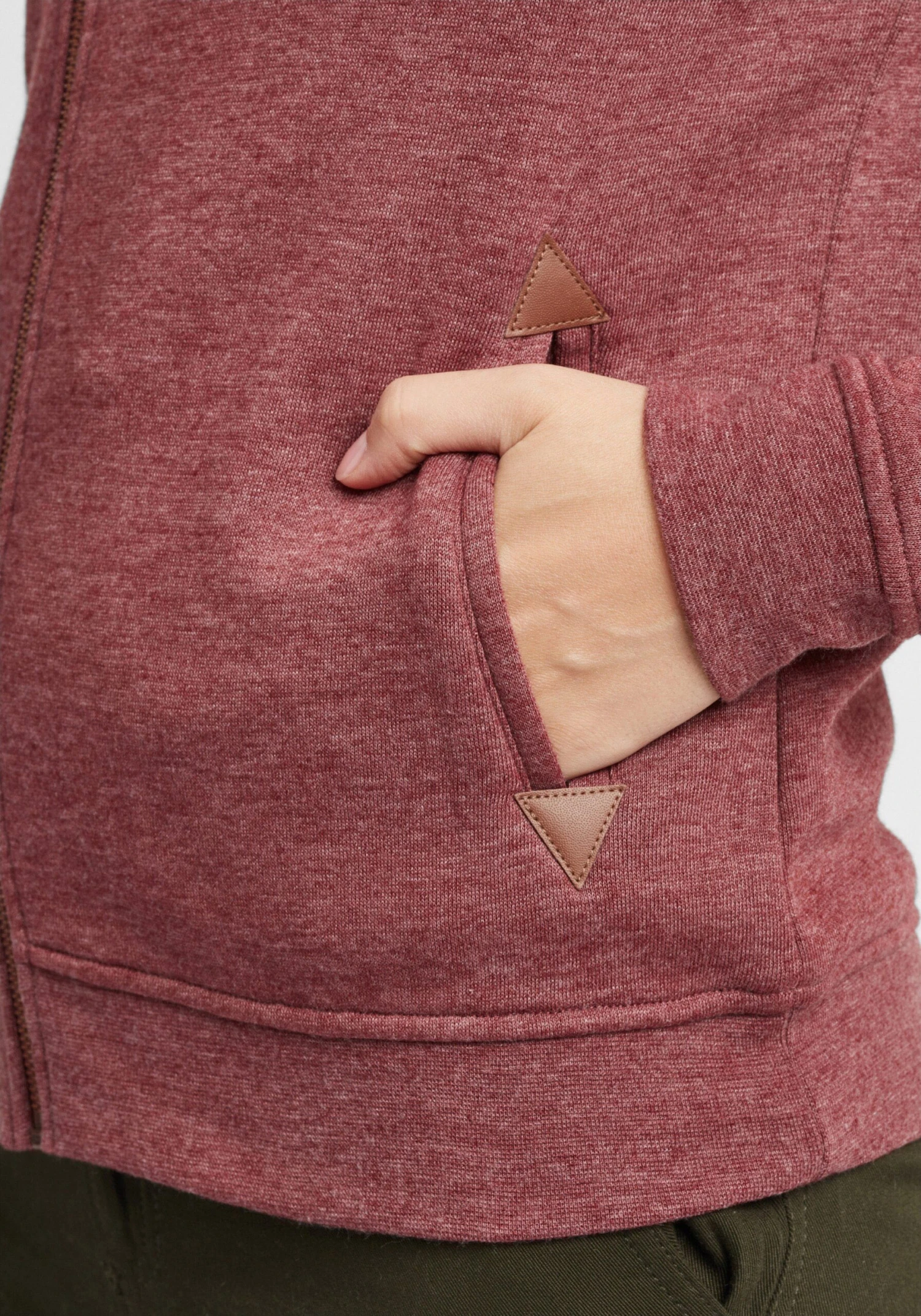 OXMO Sweatjacken Kapuzensweatjacke Vicky Zip-Hood Frauen Rot – Bild 6