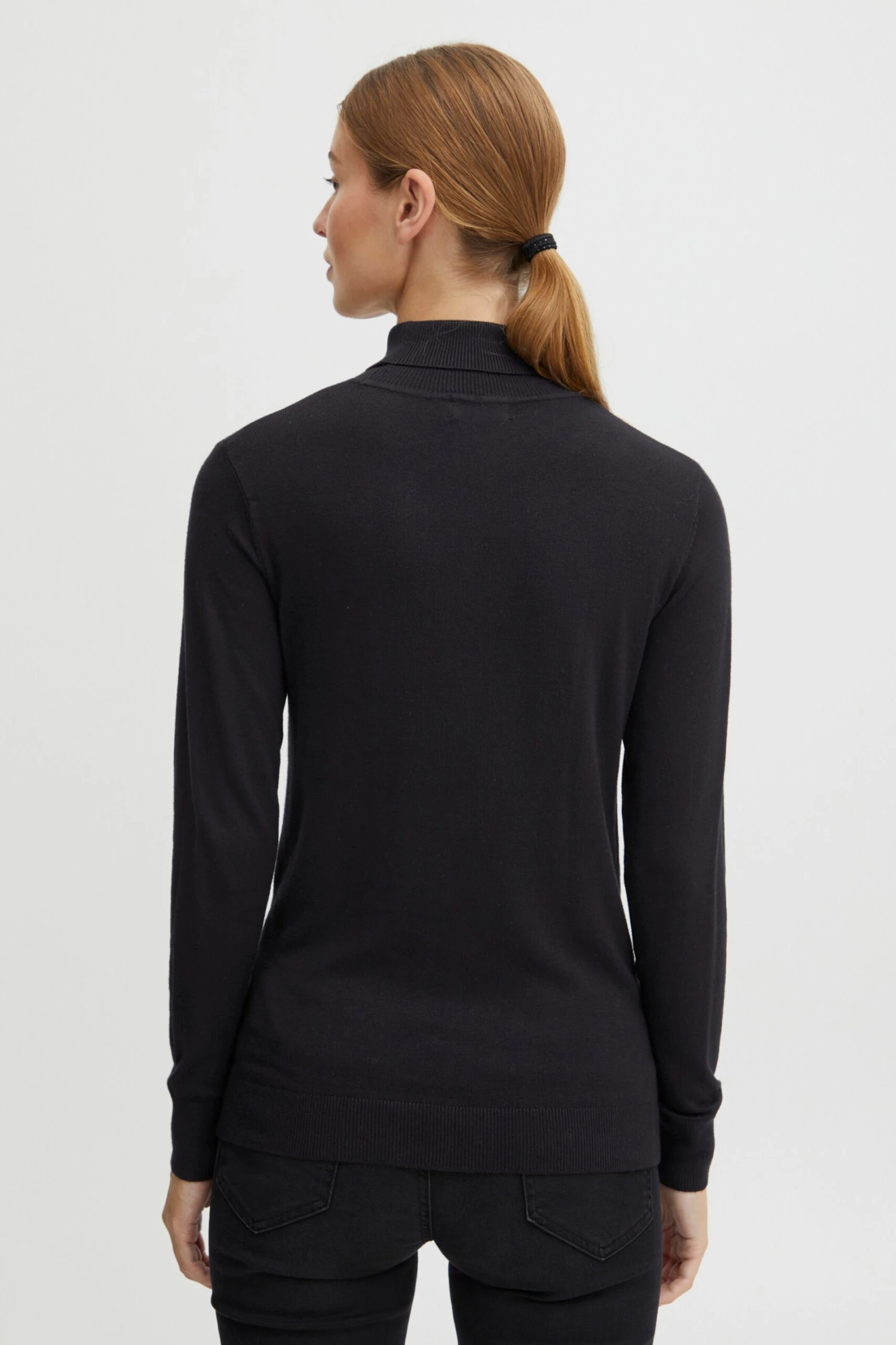 OXMO Rollkragenpullover Pullover Katja Frauen Schwarz – Bild 4