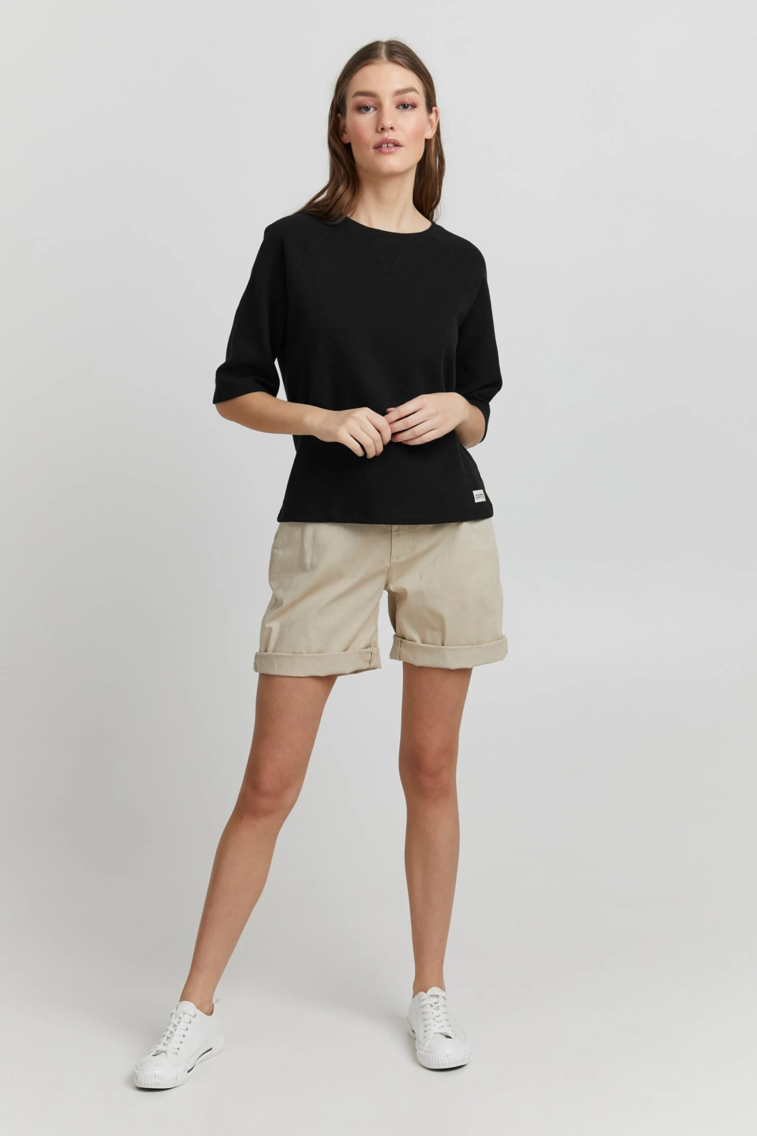 OXMO Pullover Rundhalspullover JONNE Frauen Schwarz – Bild 3